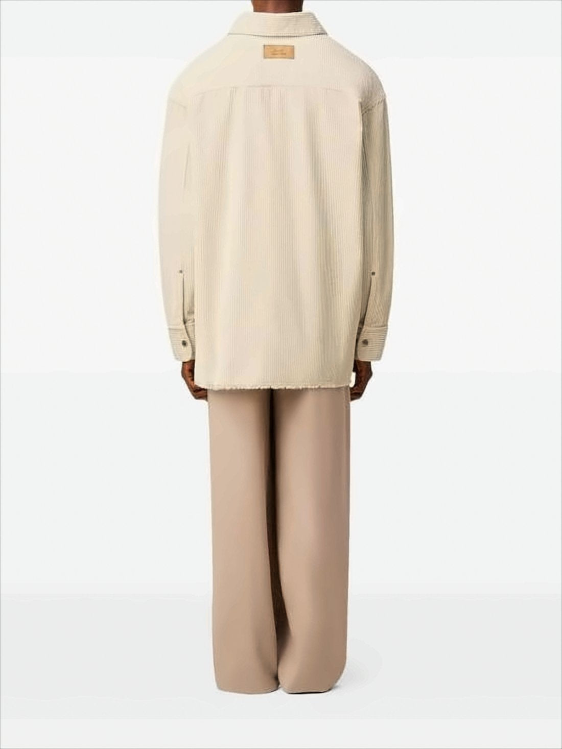 Corduroy Velvet Oversized Shirt with Side Slits