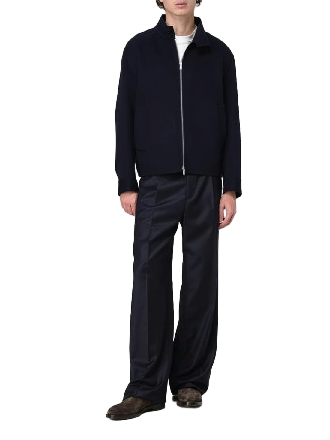 High Collar Black Wool Jacket