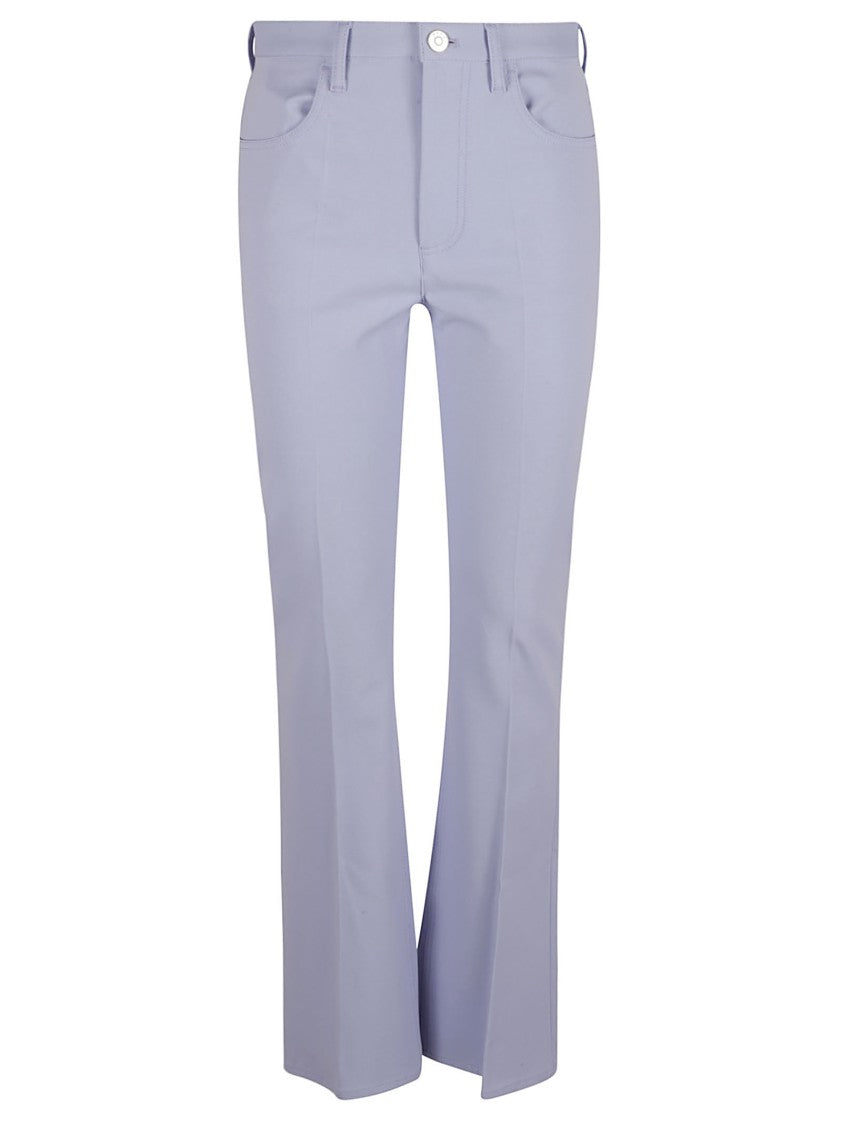 Fitted Flared Trousers With Classic Pockets