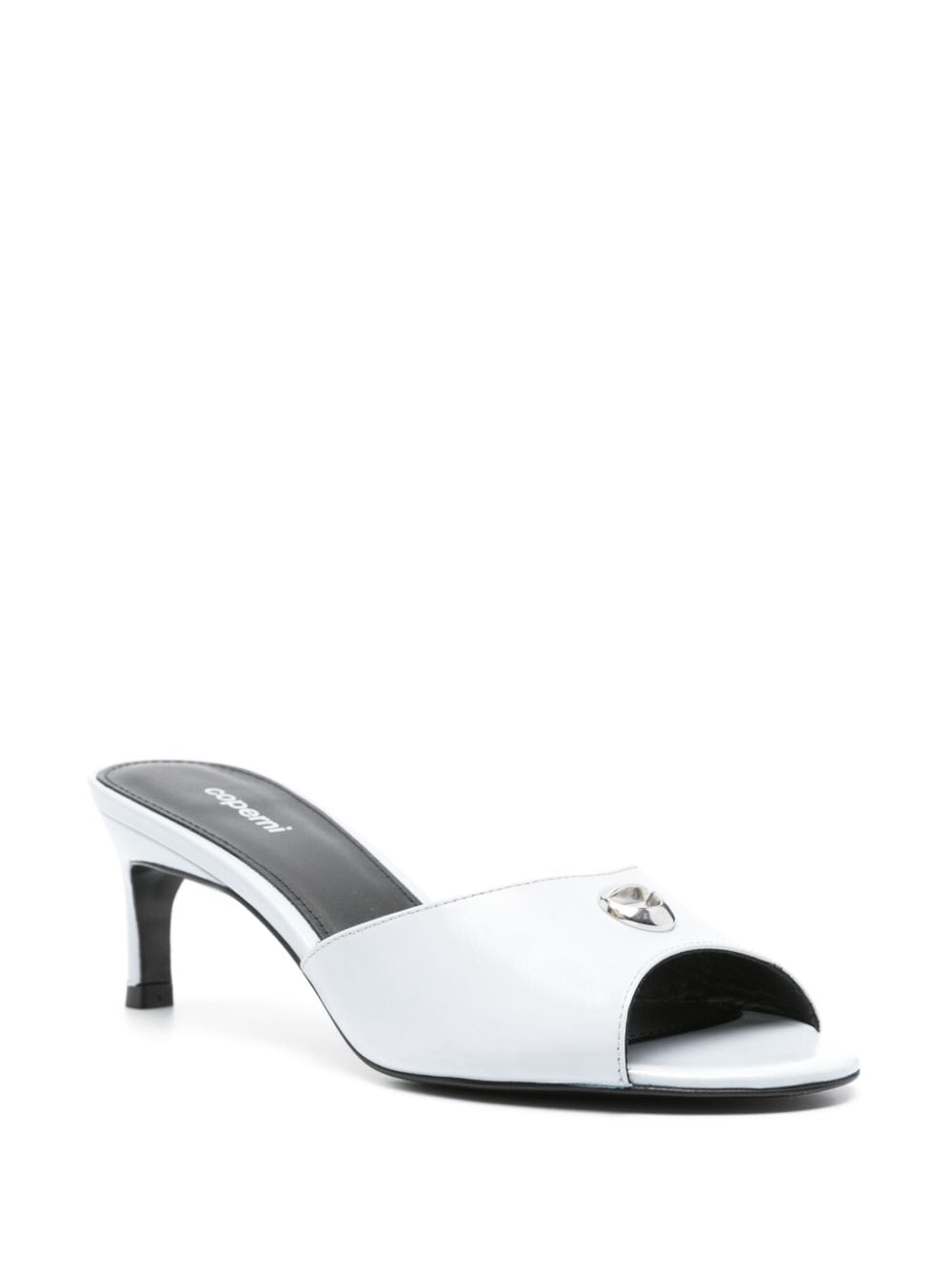Light Blue Calf Leather Open Toe Sandals