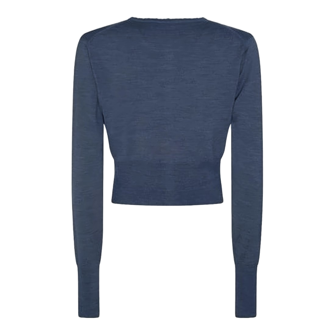 Cropped Knit Cardigan with Elegant Round Neckline