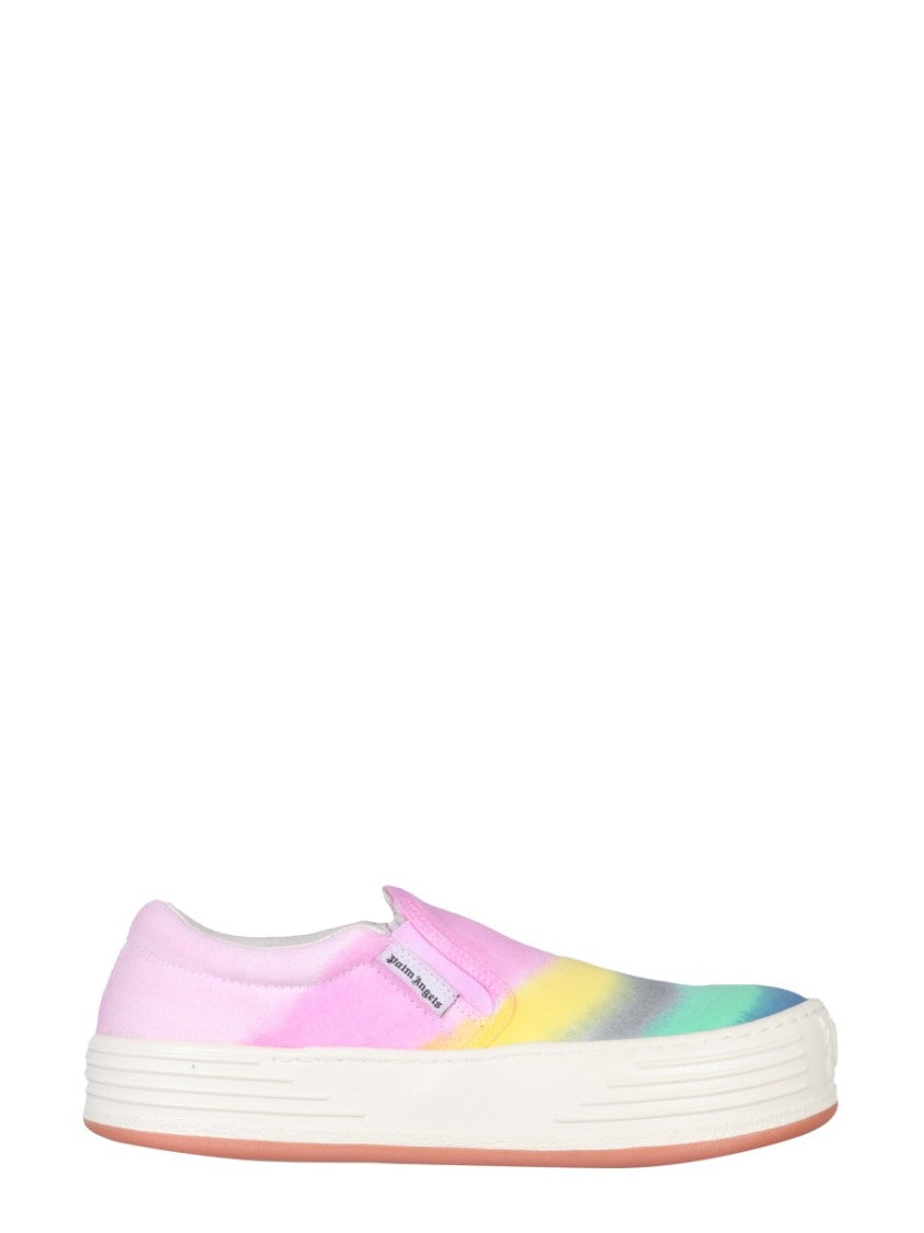Suede Slip-On With Multicolor Gradient Design