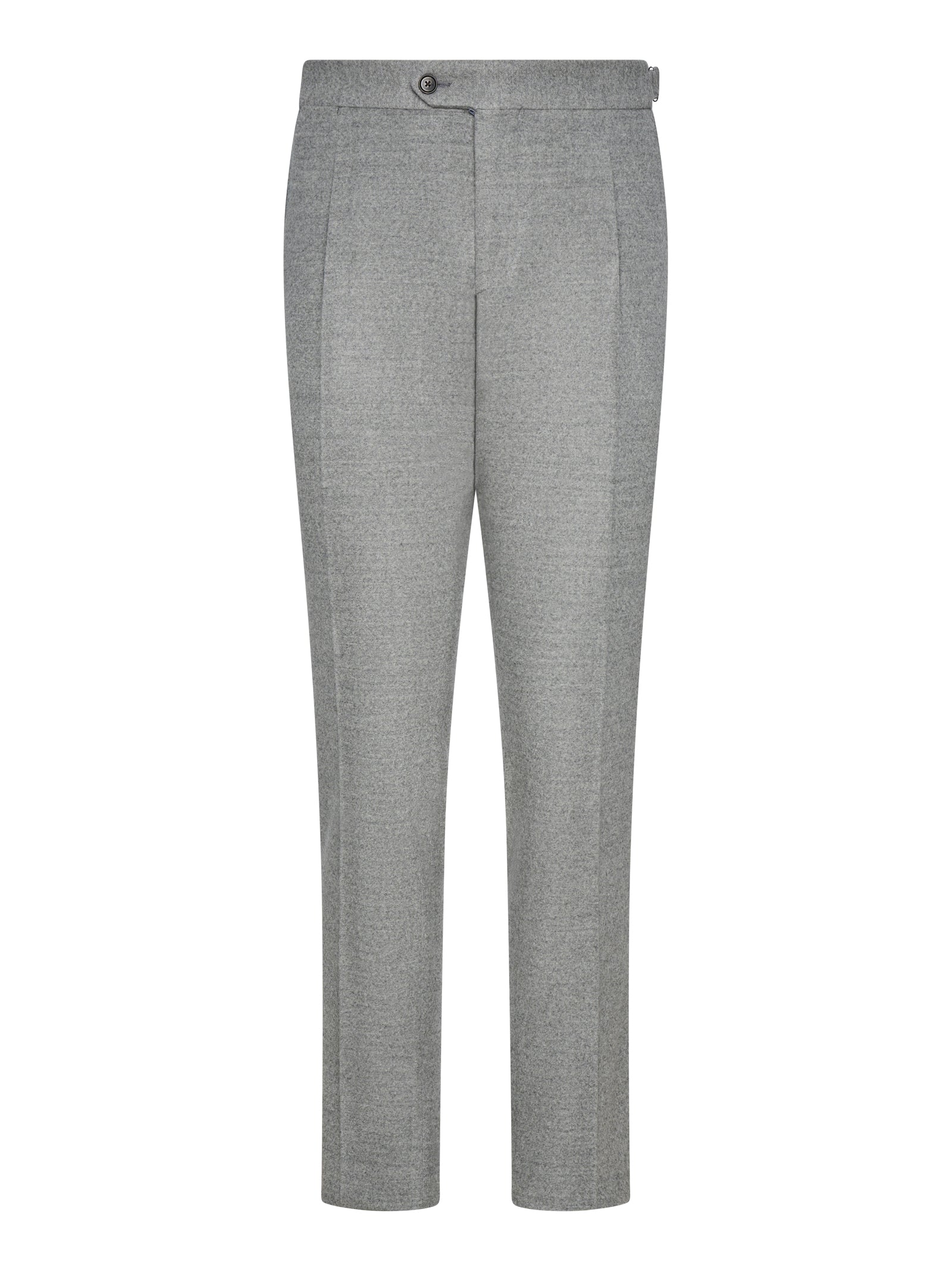 Tailored Grey Trousers With Double Waistband