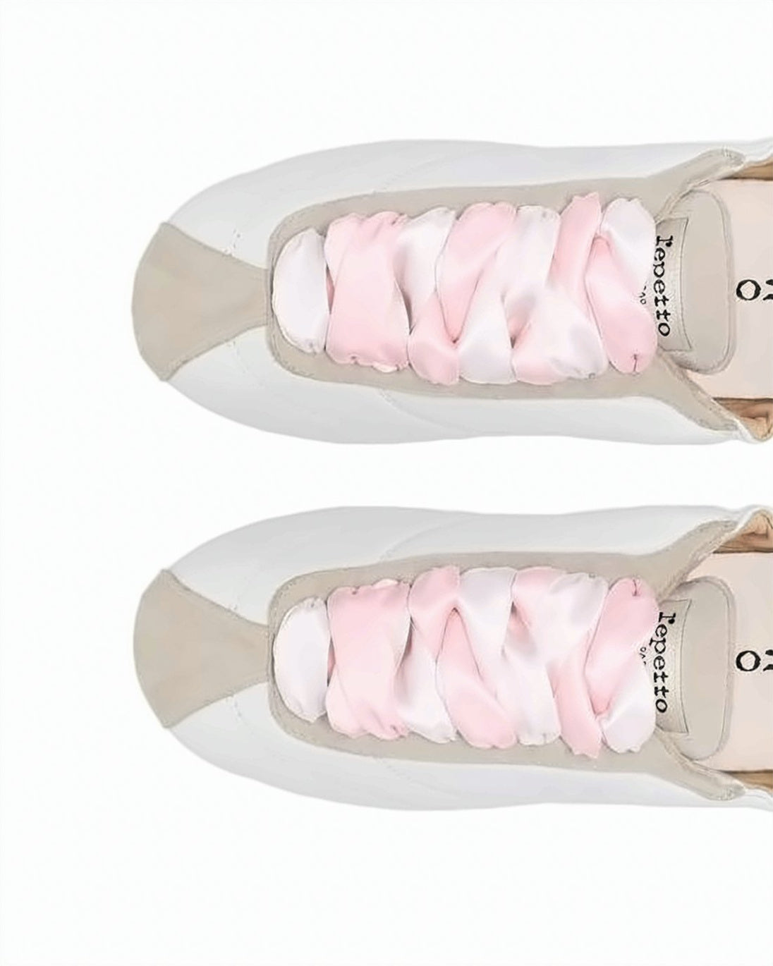 Lambskin Leather Sneakers with Ruched Satin Laces