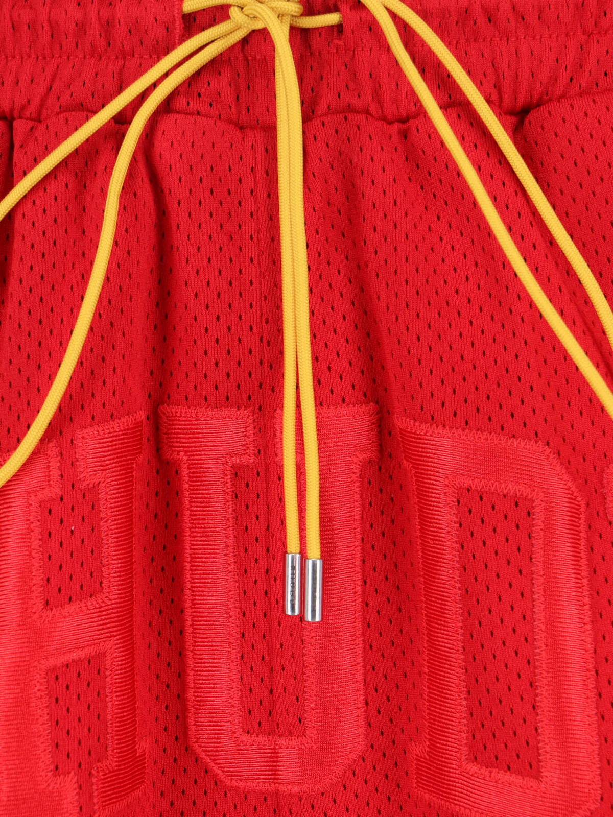 Red Straight-Leg Shorts With Classic Waistband