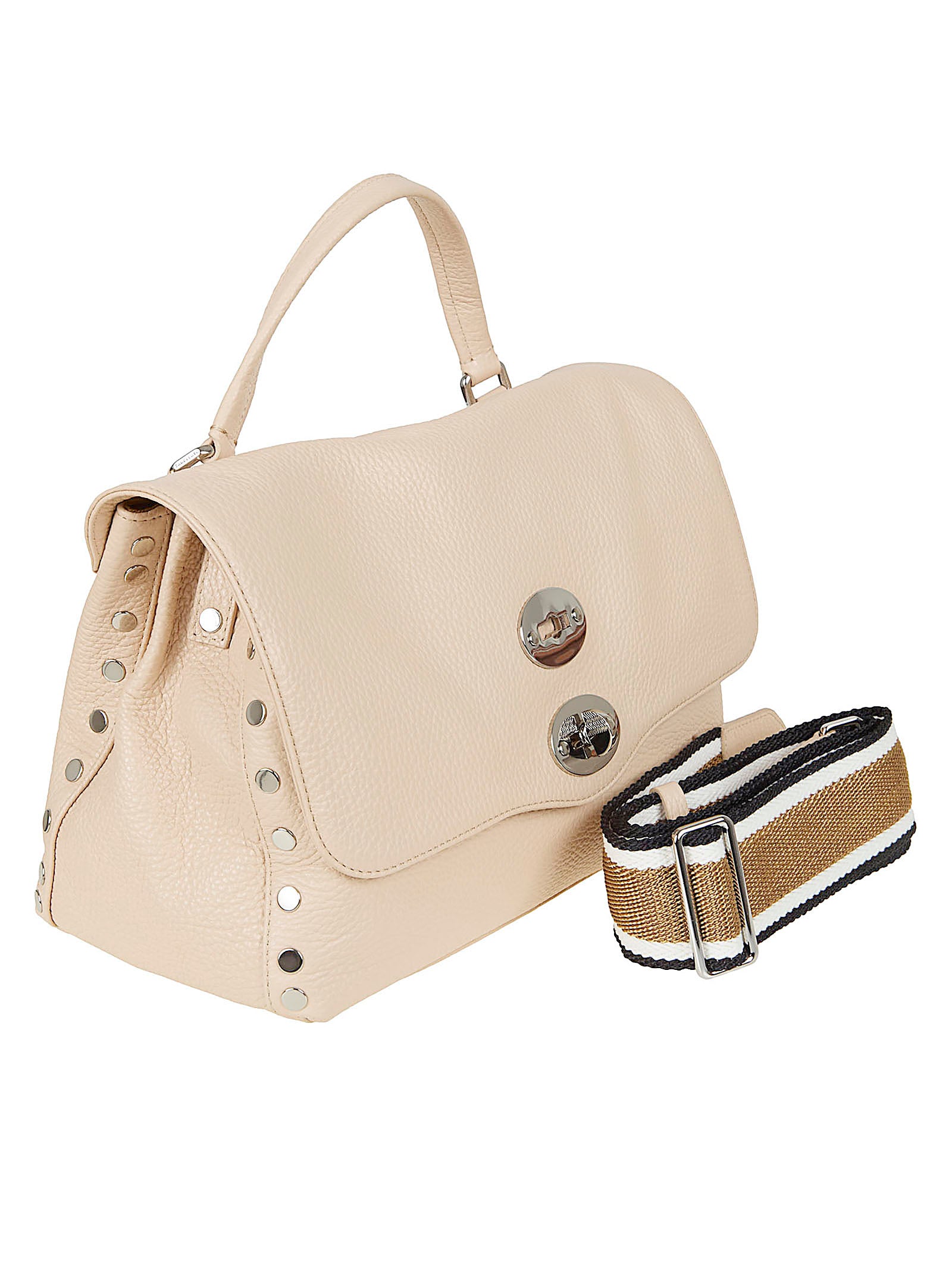 Brown Handbag With Double Clasp