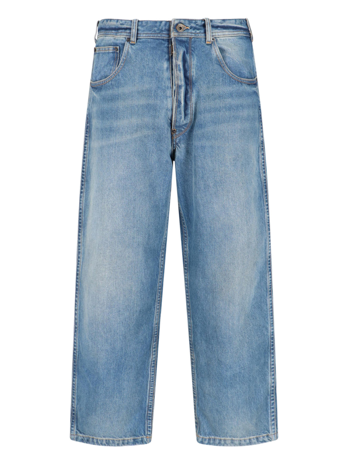 Straight-Leg Denim Jeans – Blue