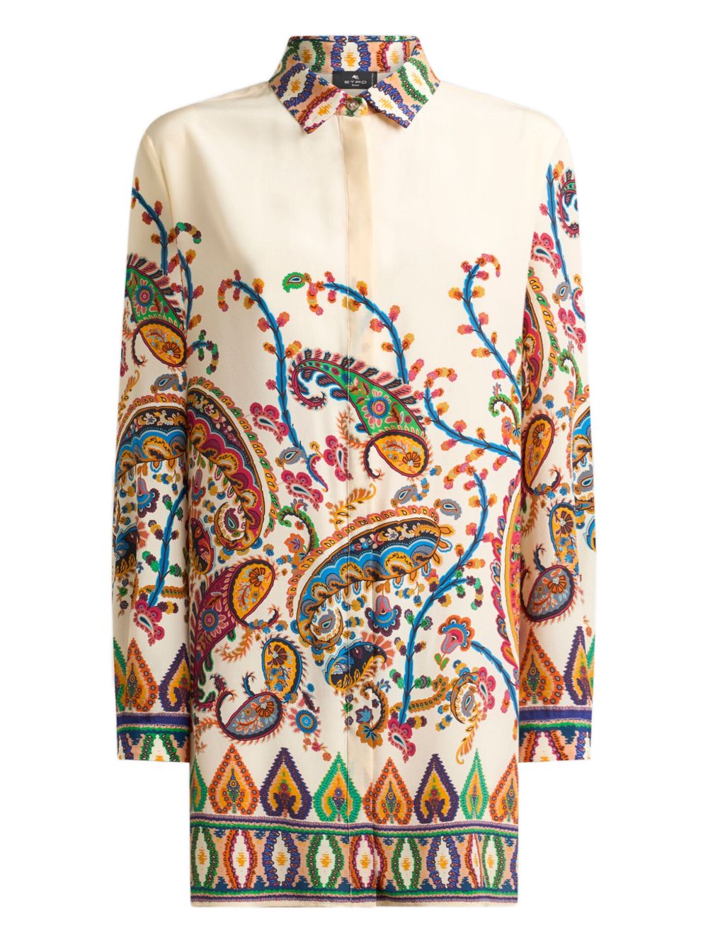 Paisley Silk Shirt with Classic Collar