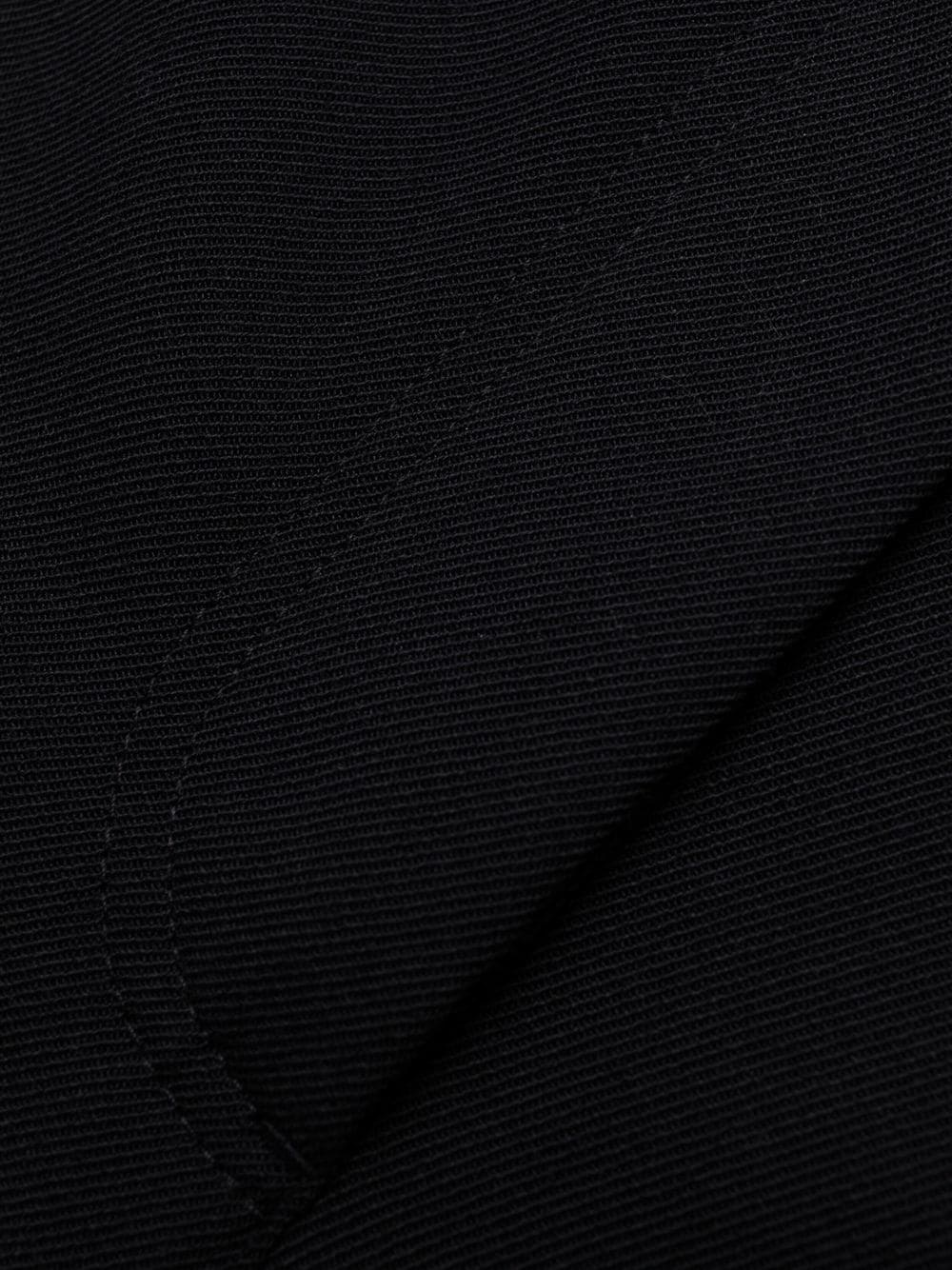 Black Trousers Tailored Wide-Leg Fabric Pants