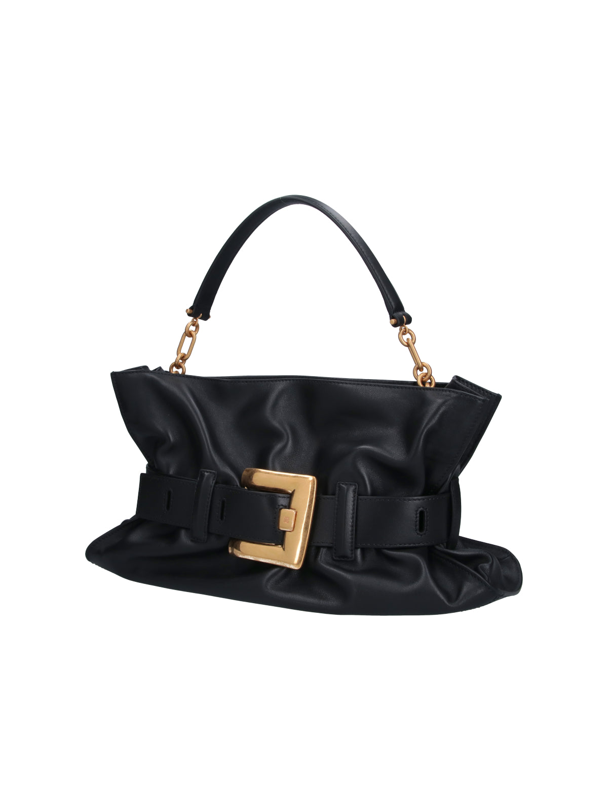 Black Anthem Medium Leather Shoulder Bag