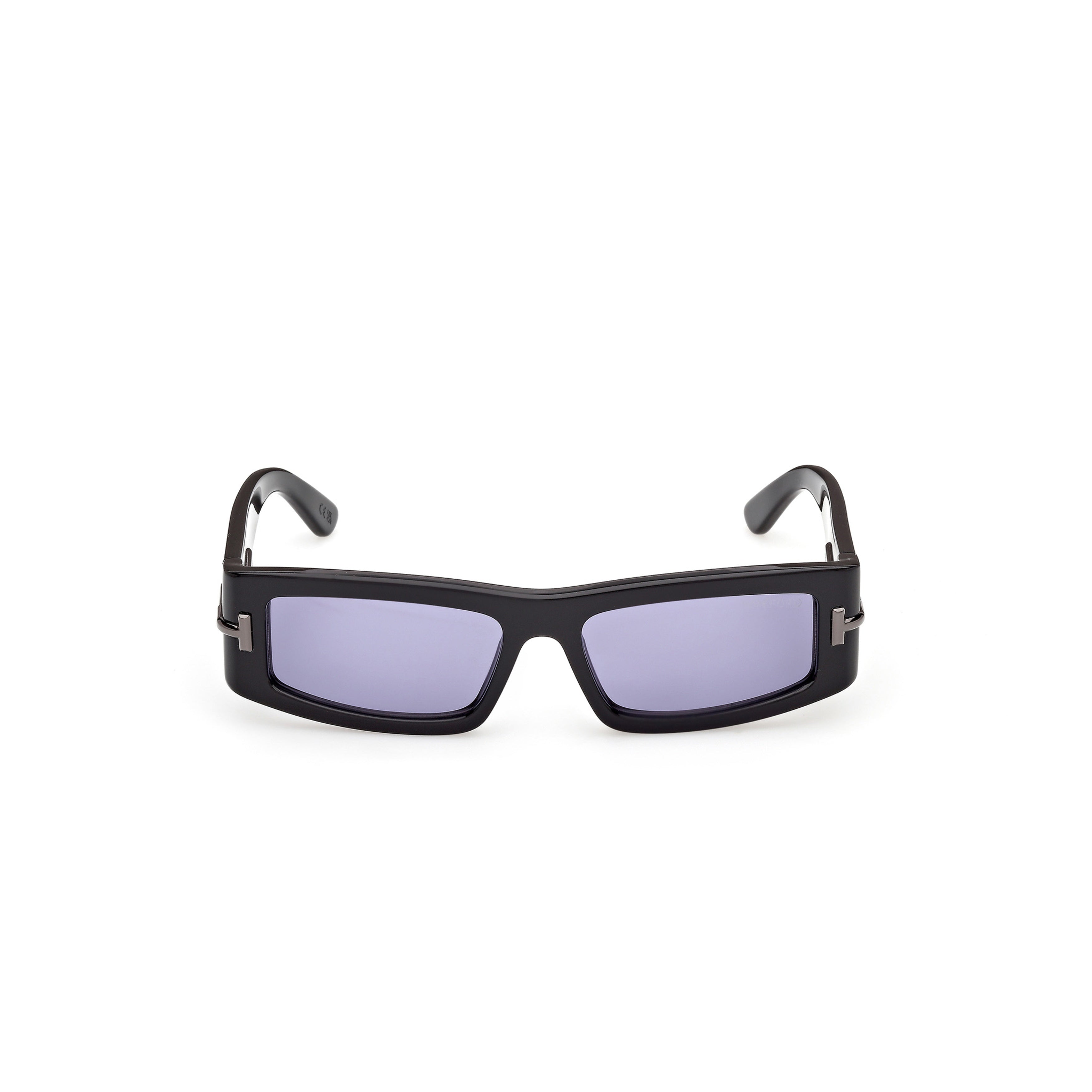 Ti0026 Rectangular Black Acetate Sunglasses
