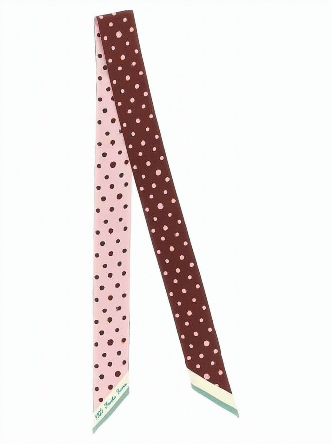 Playful Polka Dot Slim Silk Scarf