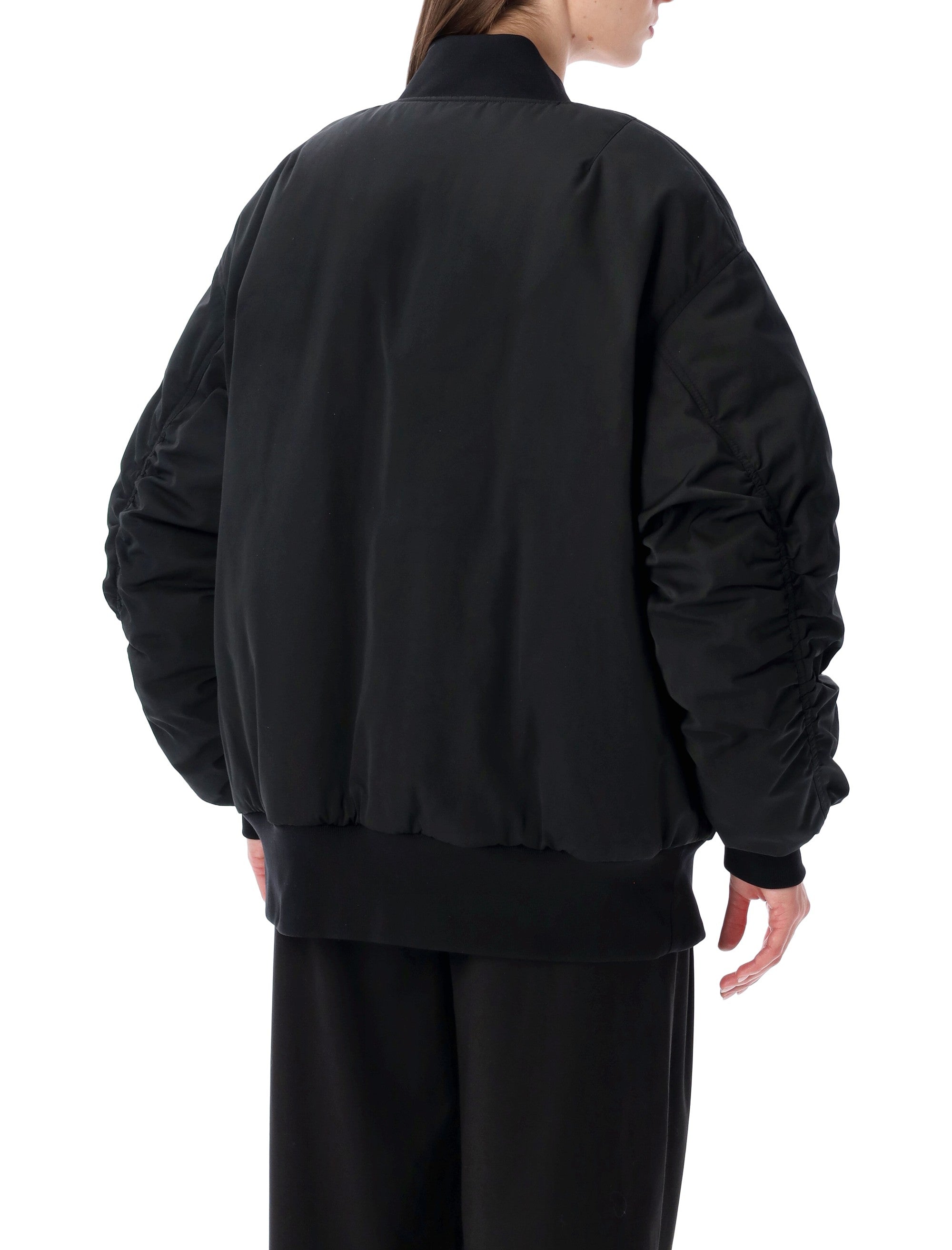 Oversized Black Bomber Jacket
