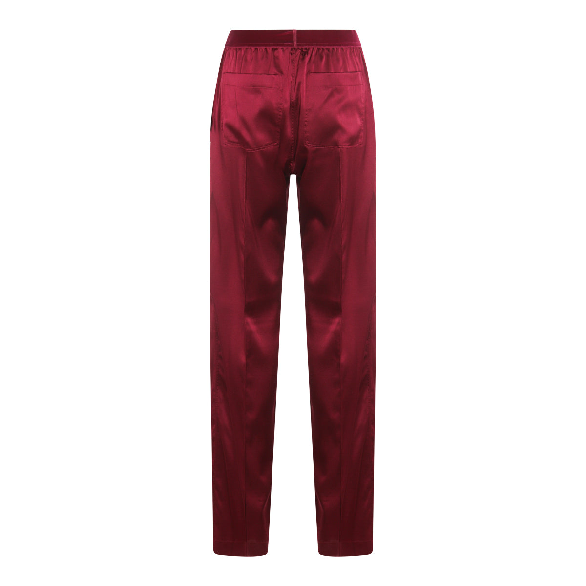 Dark Red Silk Pj Pants