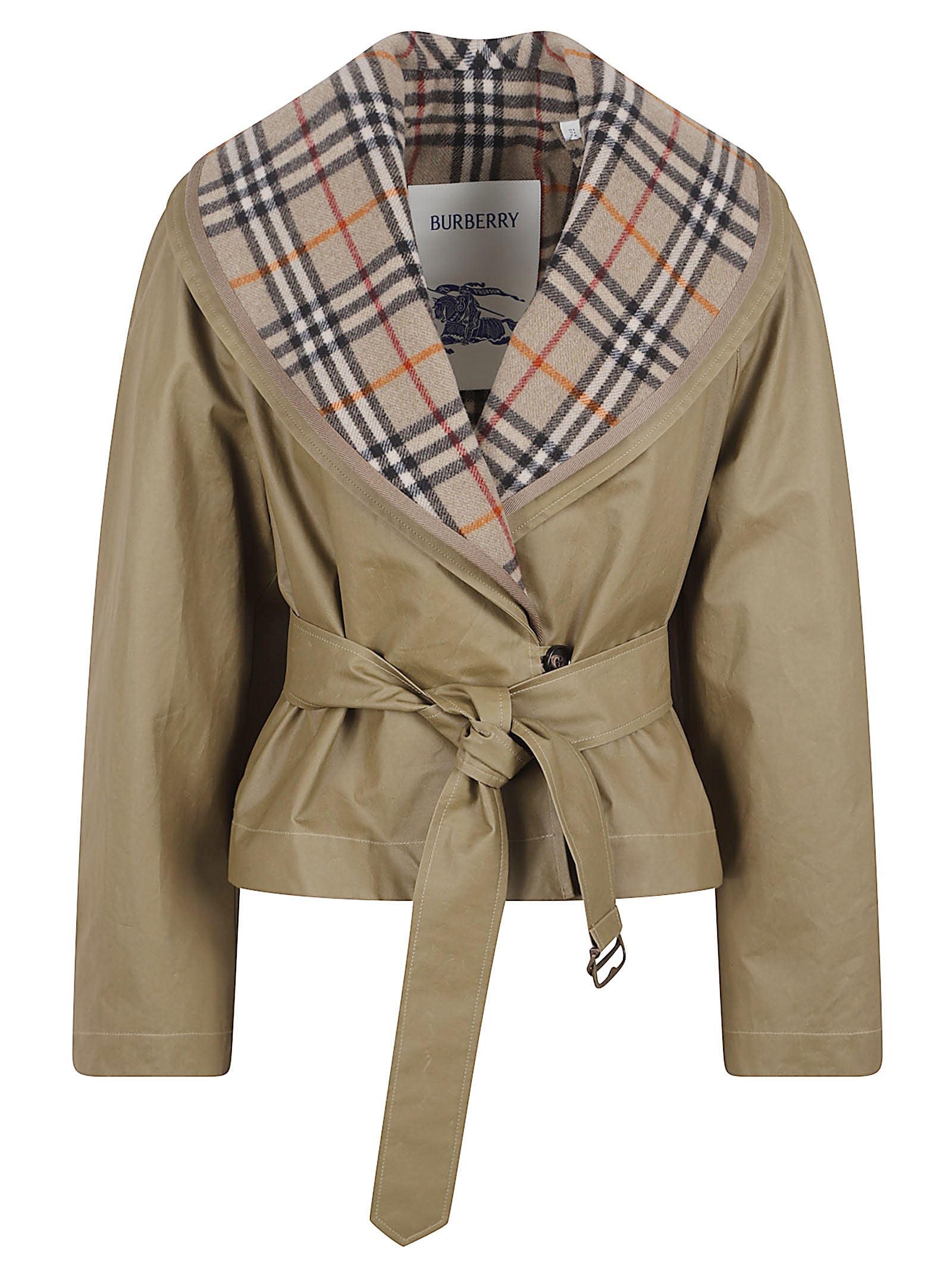 Cropped Jacket with Belted Waist