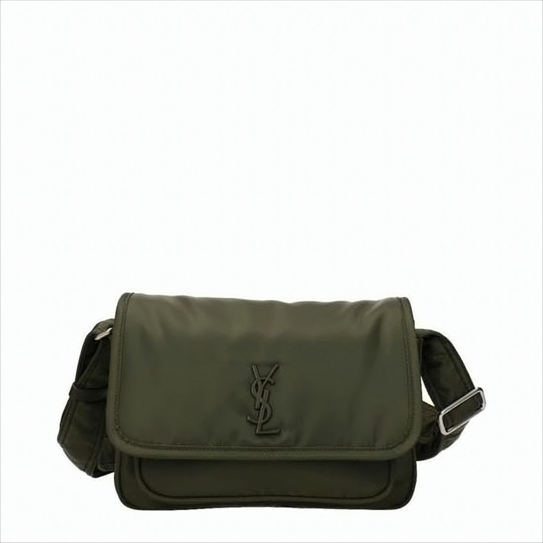 Structured Nylon Crossbody Bag with Tonal Logo