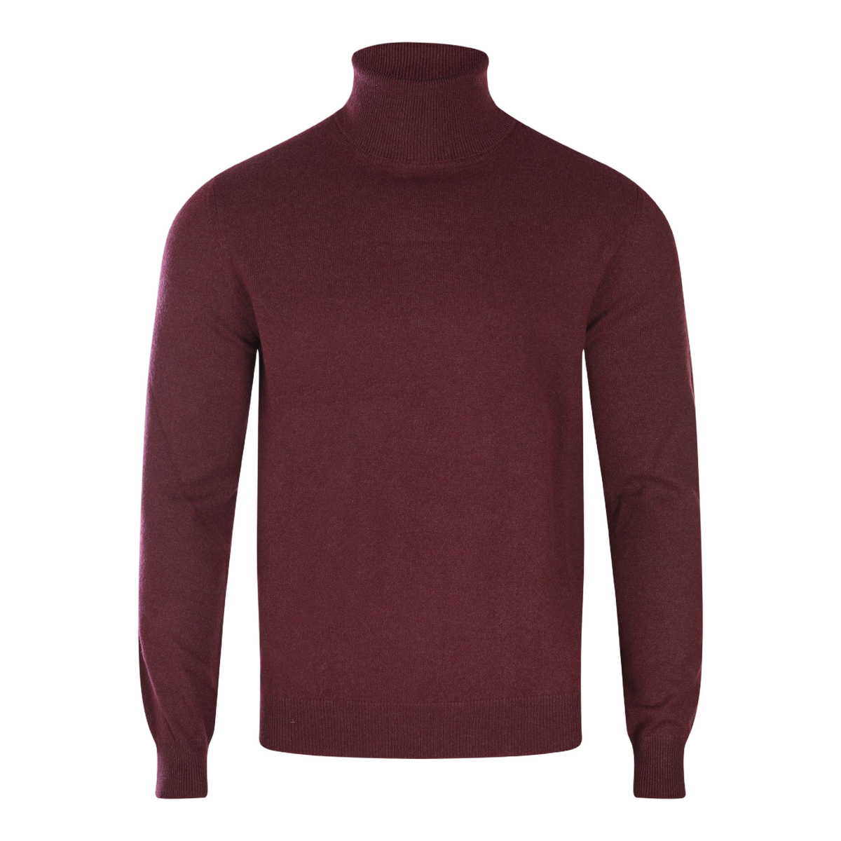 High Turtleneck Sweater with Ribbed Cuffs