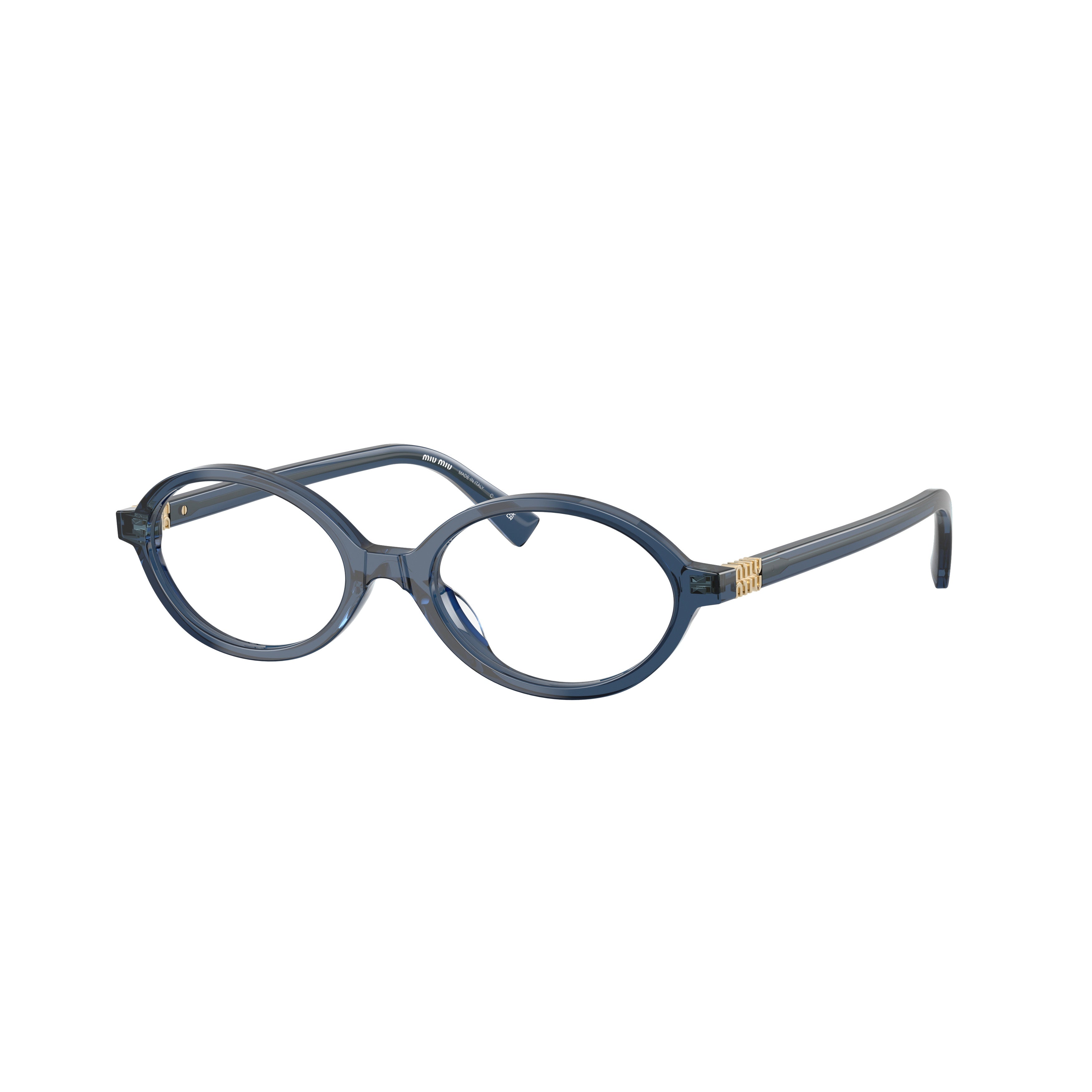 0mu 01xv Translucent Acetate Oval Frame Eyeglasses