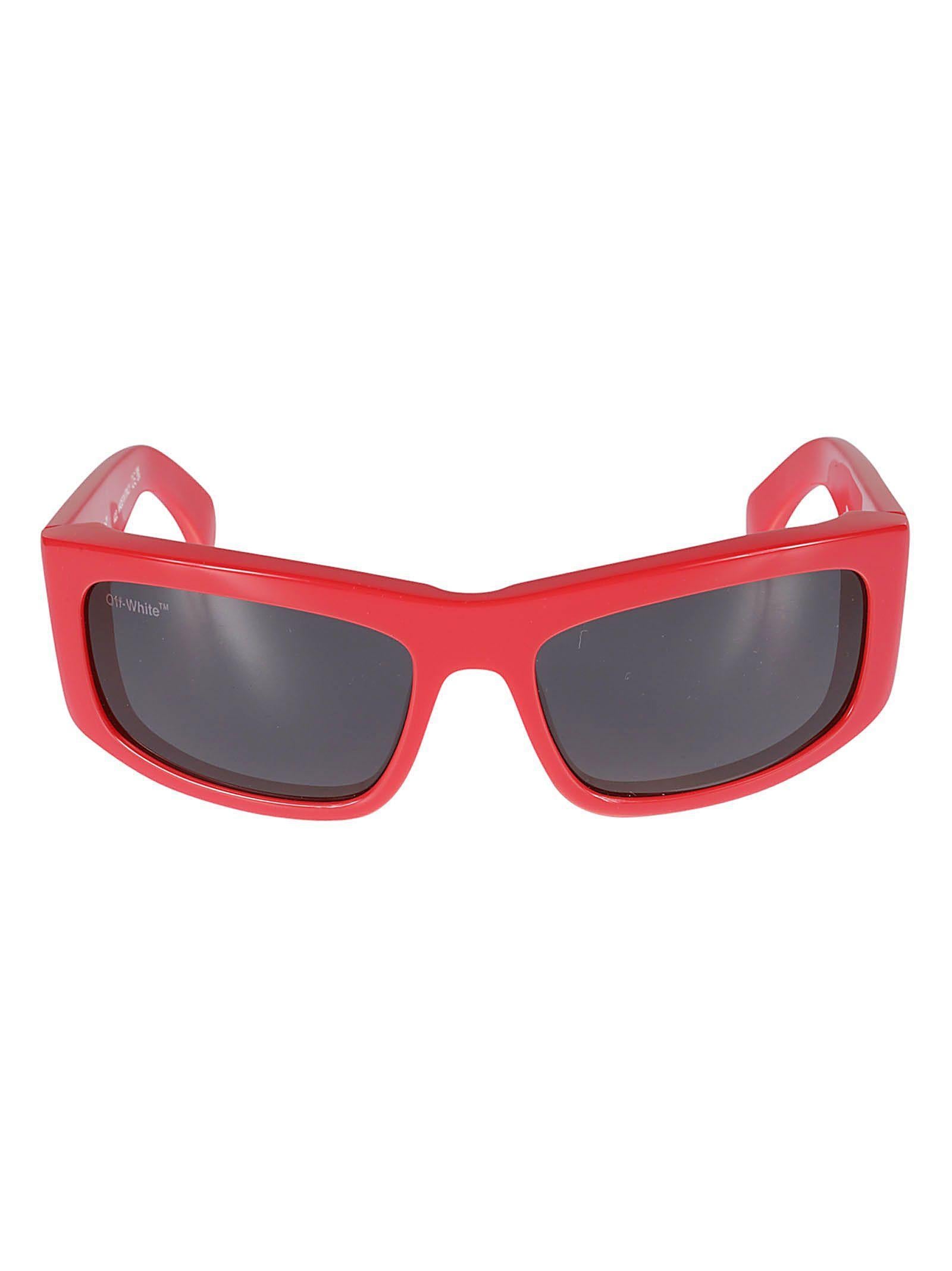 Oeri044 Joseph Rectangular Red Acetate Sunglasses