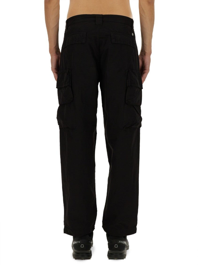 Relaxed Fit Black Cargo Pants