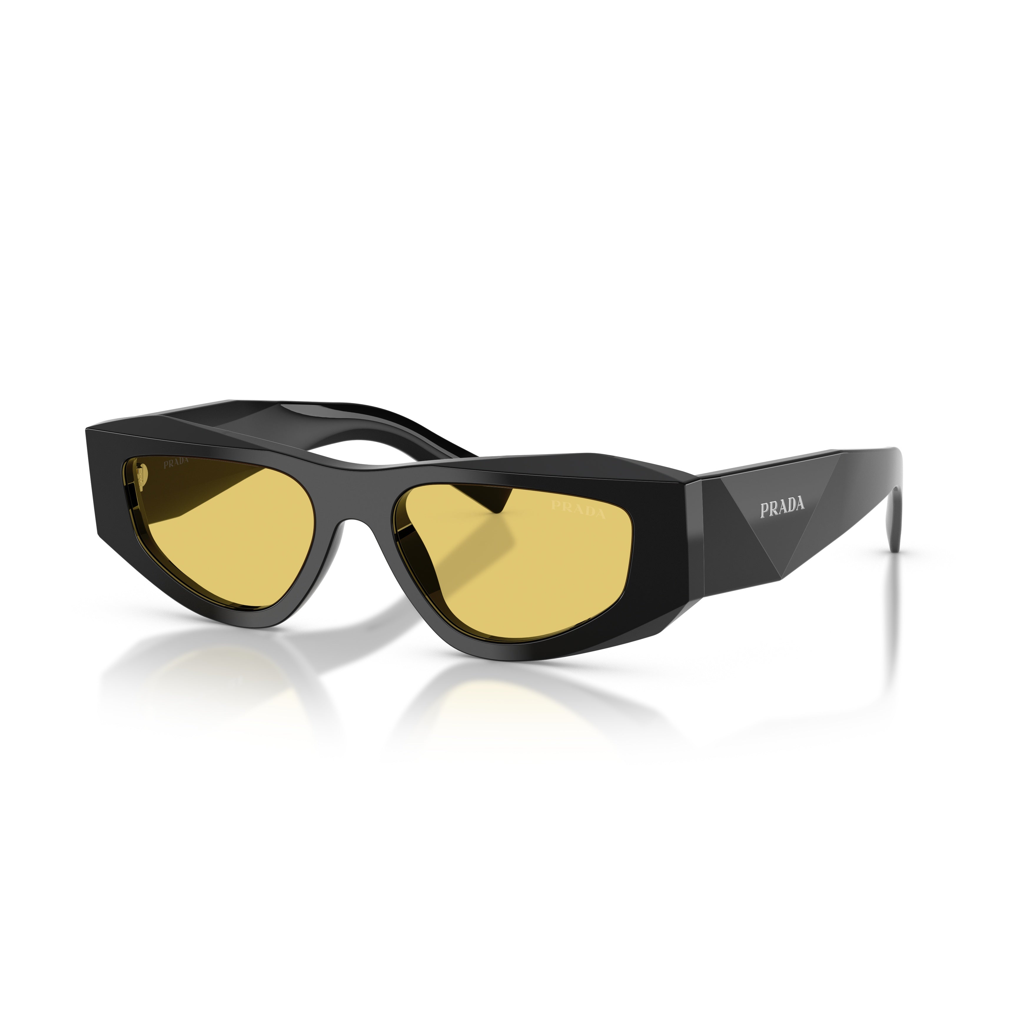 0pr B19s Angular Black Acetate Sunglasses