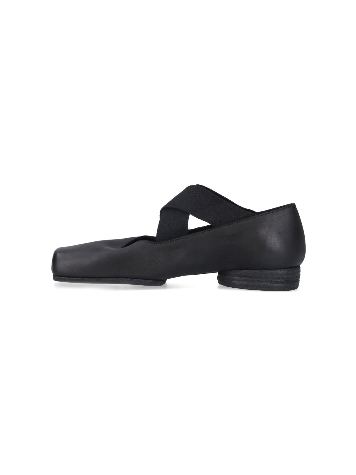 Rounded Toe Black Flats With Minimalist Design