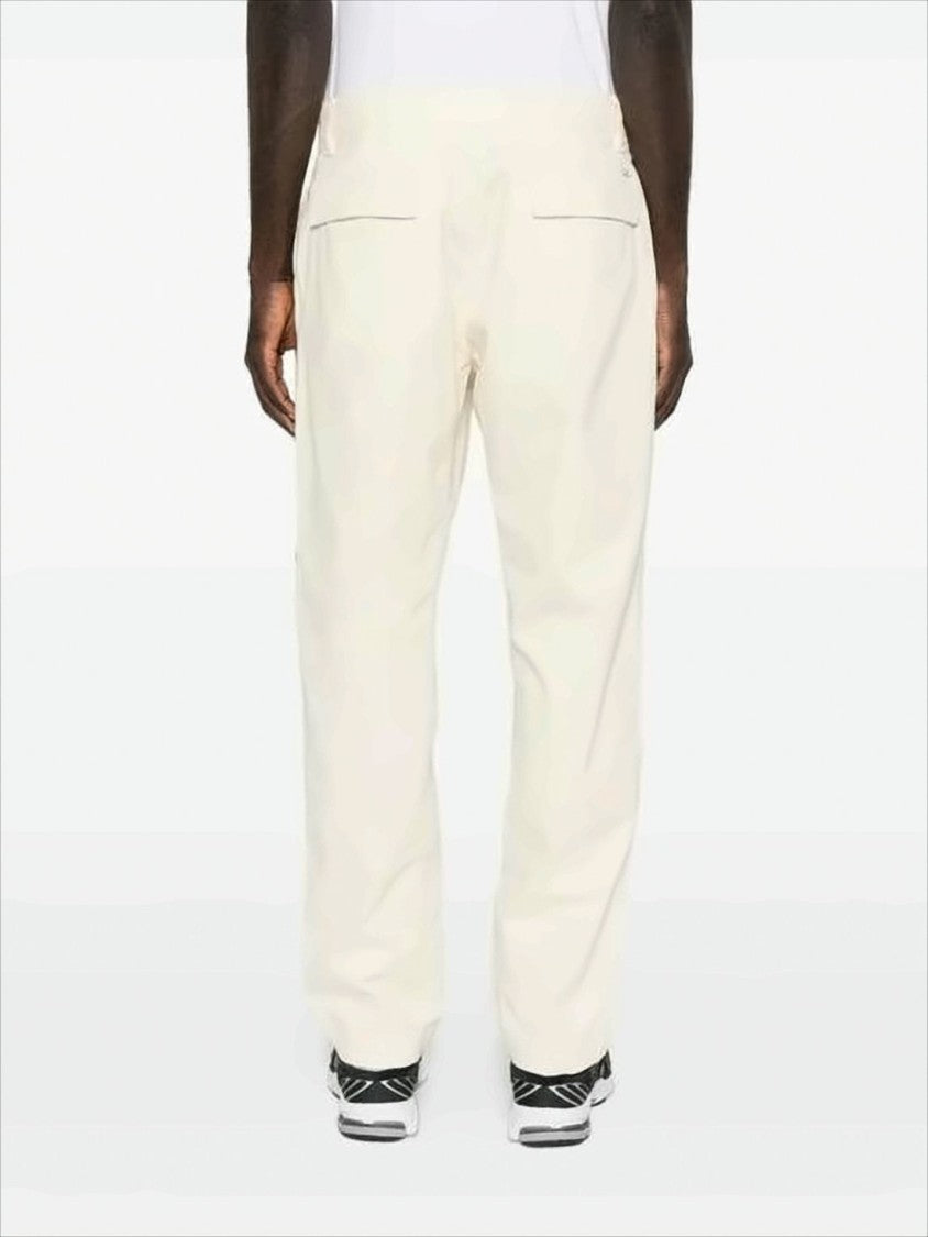 Relaxed Fit Straight Pants With Minimalist Design And Distinctive Patch