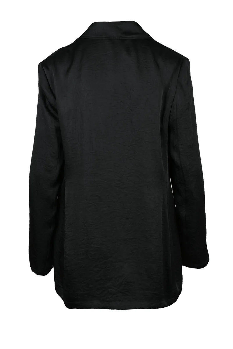 Seltz Blazer Jacket Satin - Black