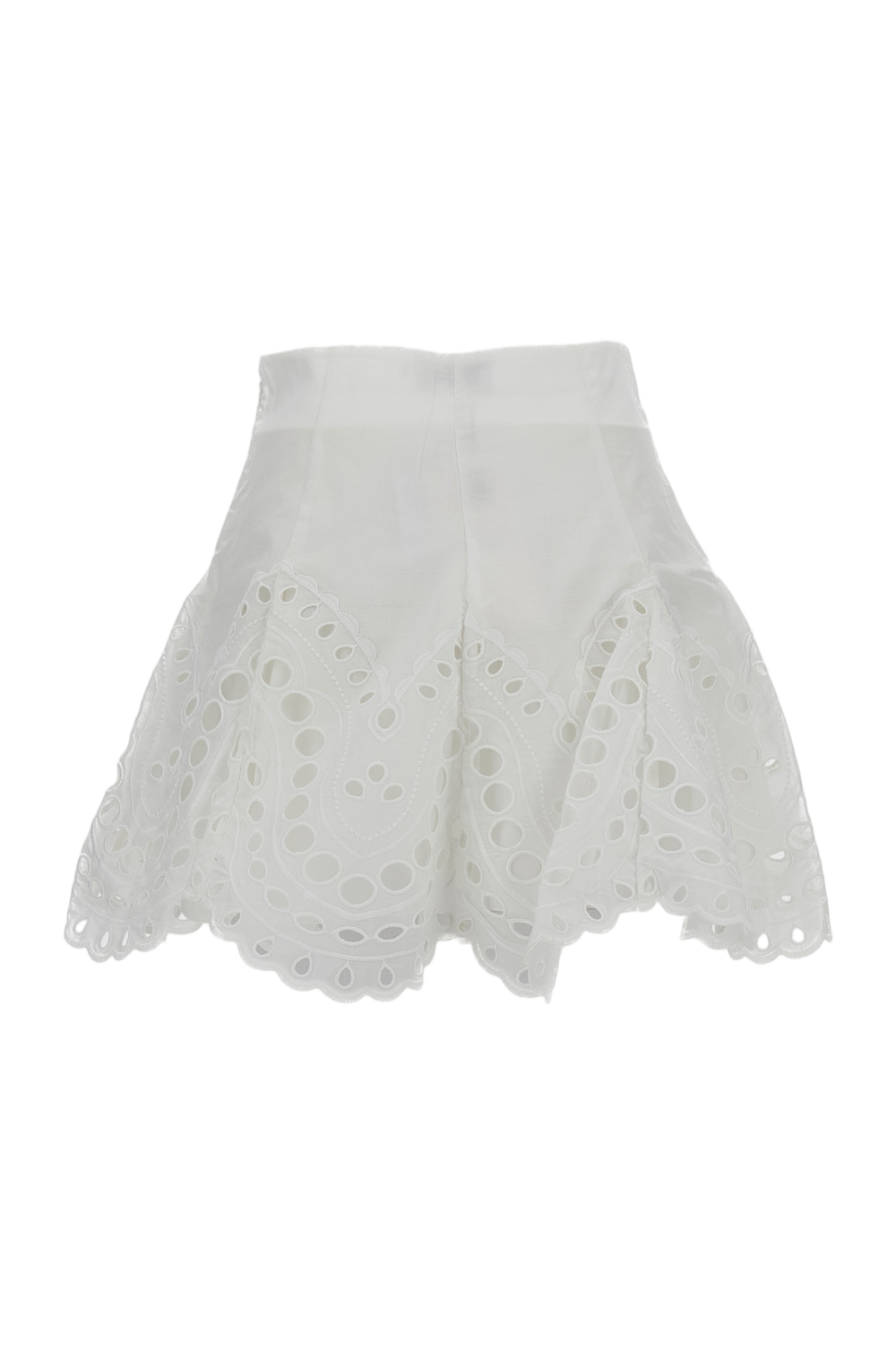 White Ruffle Eyelet Skirt
