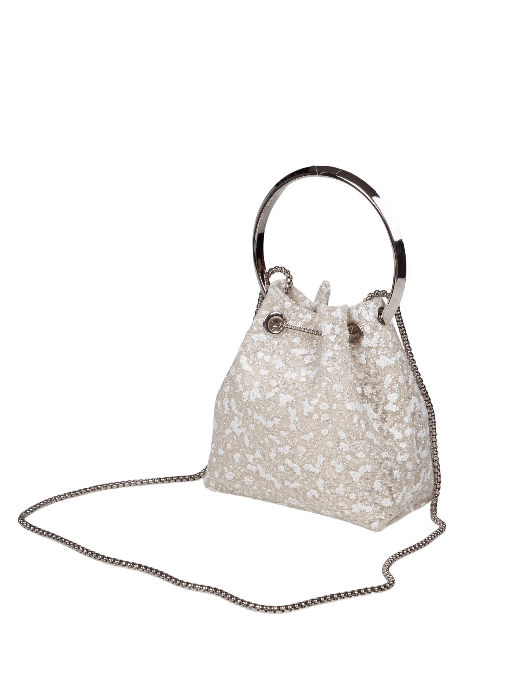 Bon Bon Zgz Mesh Handbag In Ivory