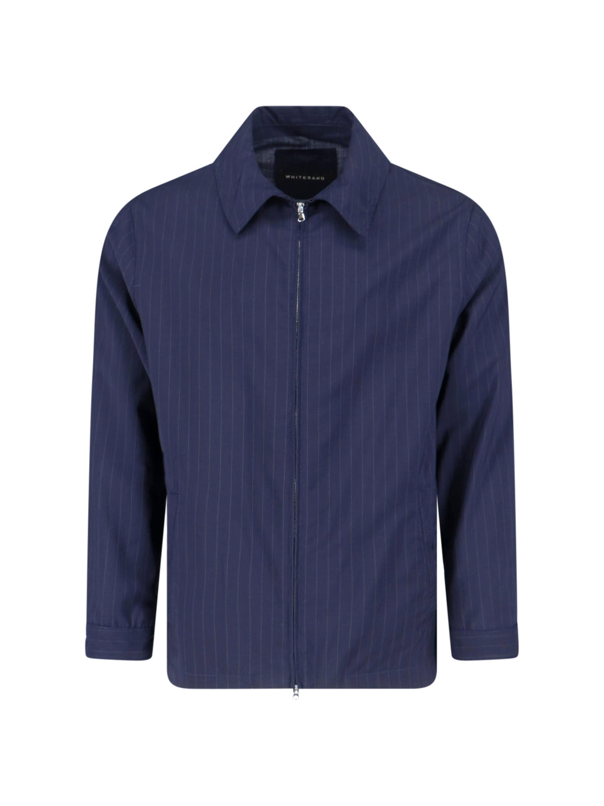 Blue Pinstripe Virgin Wool Blend Jacket