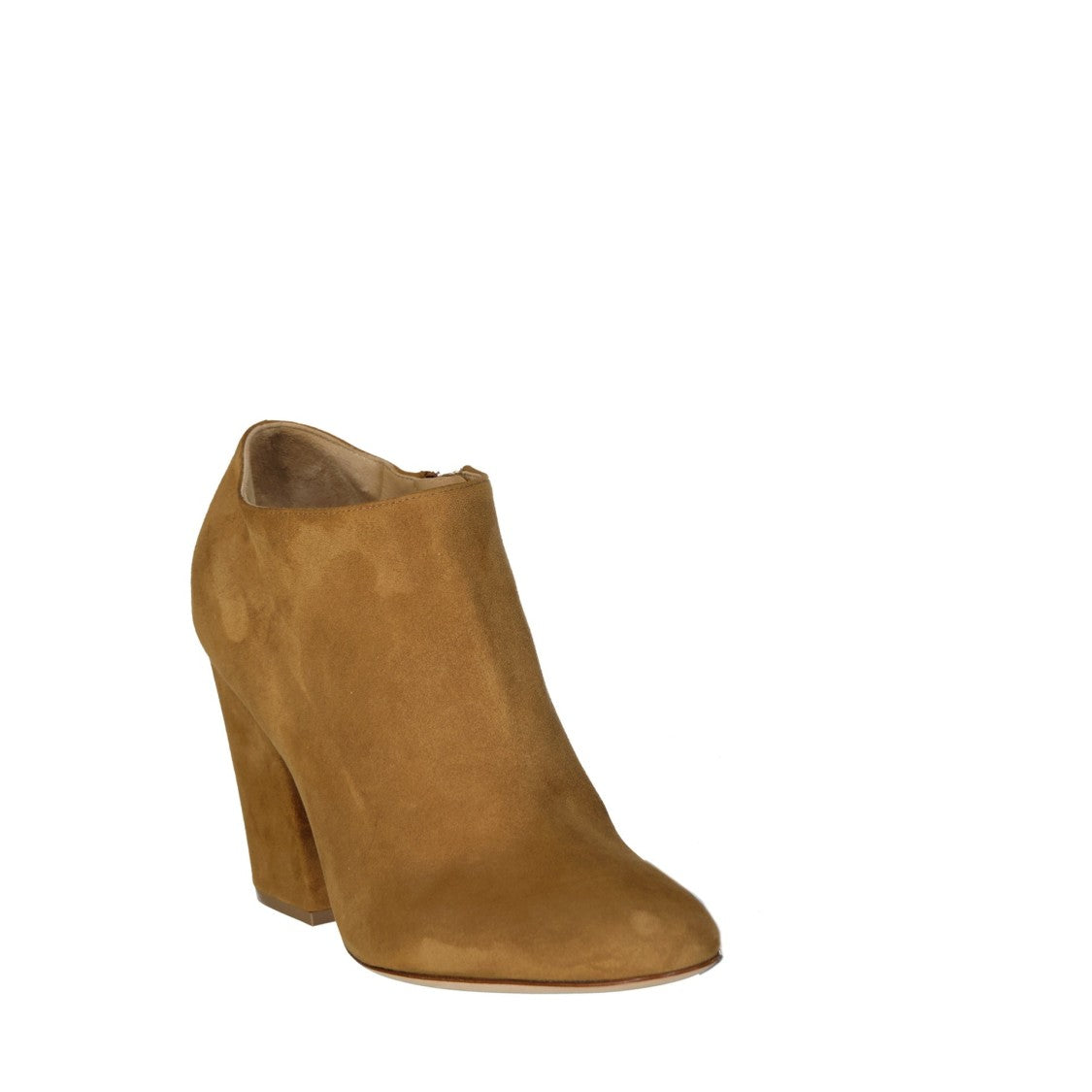 Brown Leather Boots With Modern Side Zip