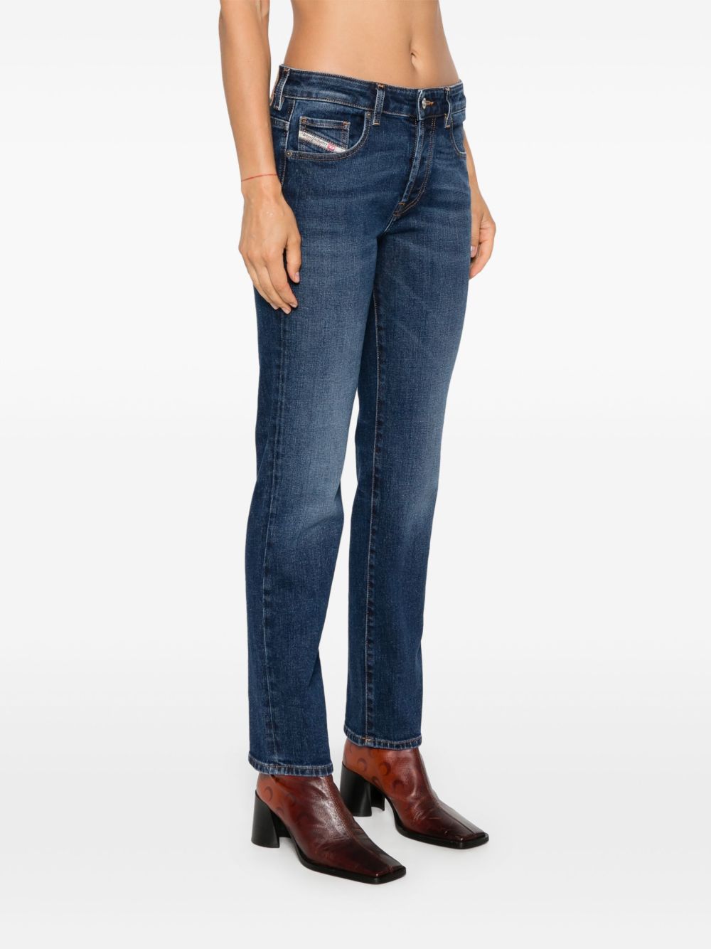 Indigo Blue Straight-Leg Jeans