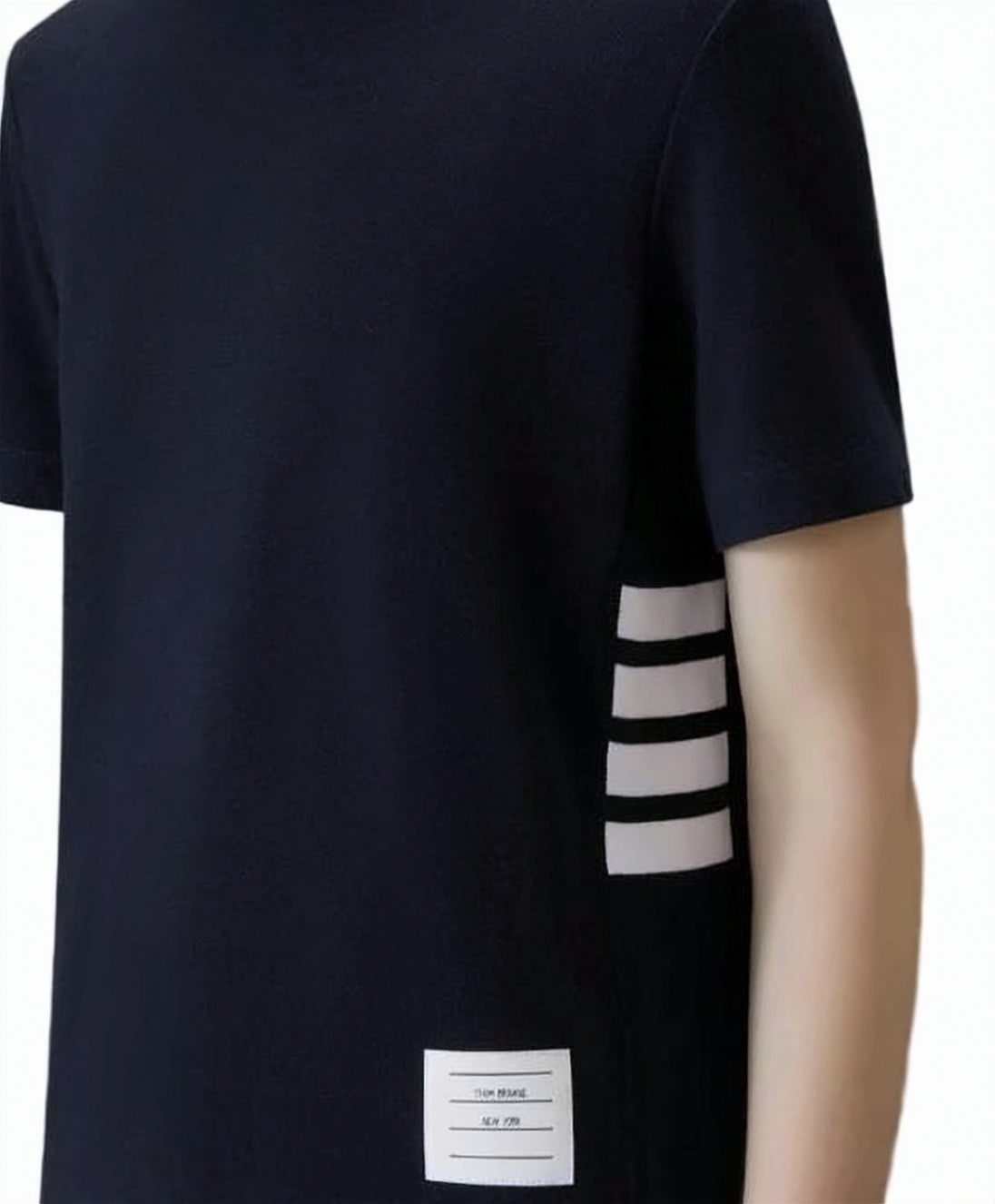 Classic Black Cotton Piqué T-Shirt