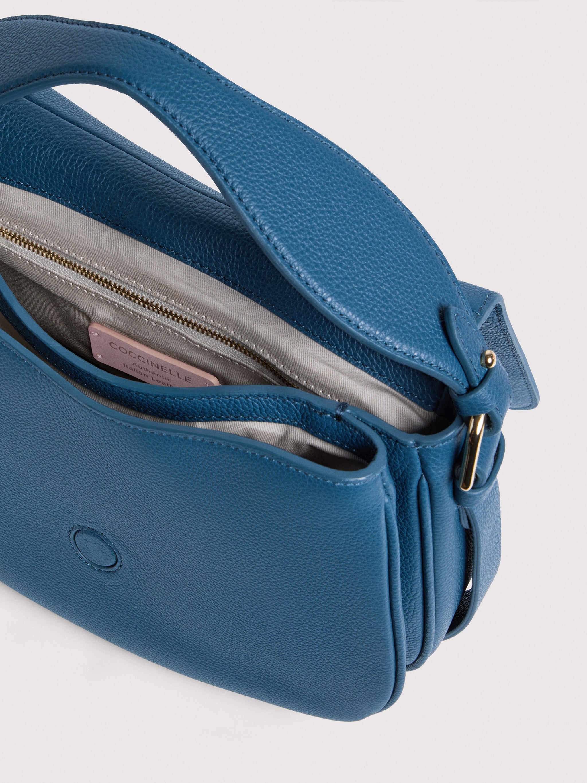 Mavery Structured Blue Leather Handbag