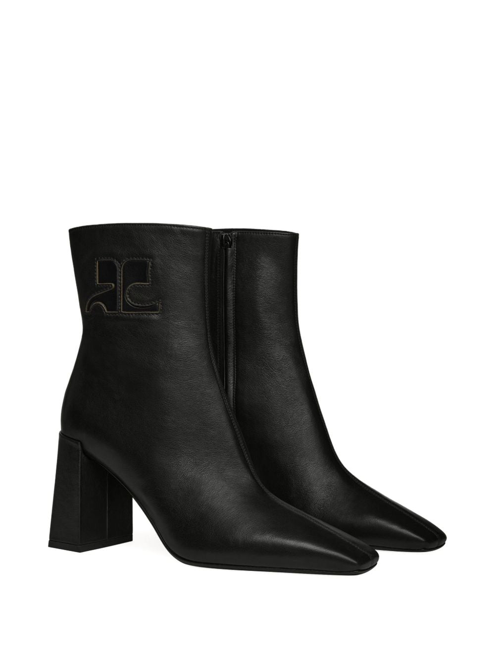 Pointed Toe Ankle Boots With Block Heel