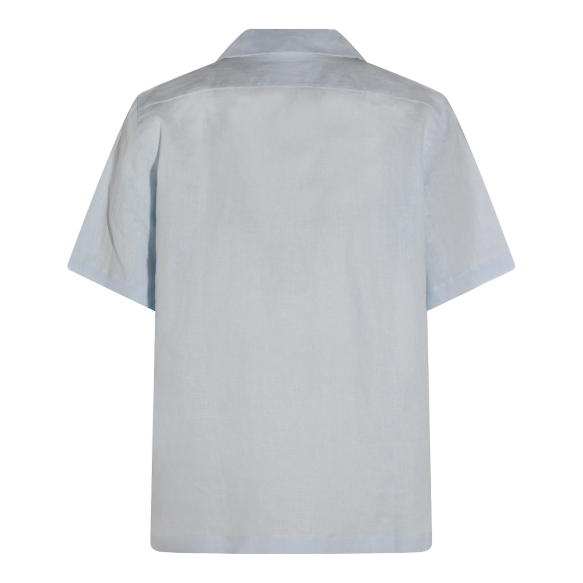 Relaxed Fit Short-Sleeve Shirt with Camp Collar