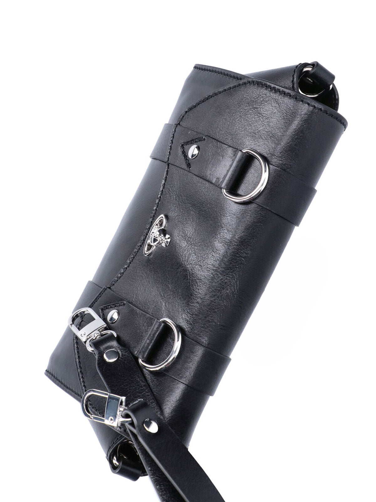 Black Kimmy Calf Leather Shoulder Bag