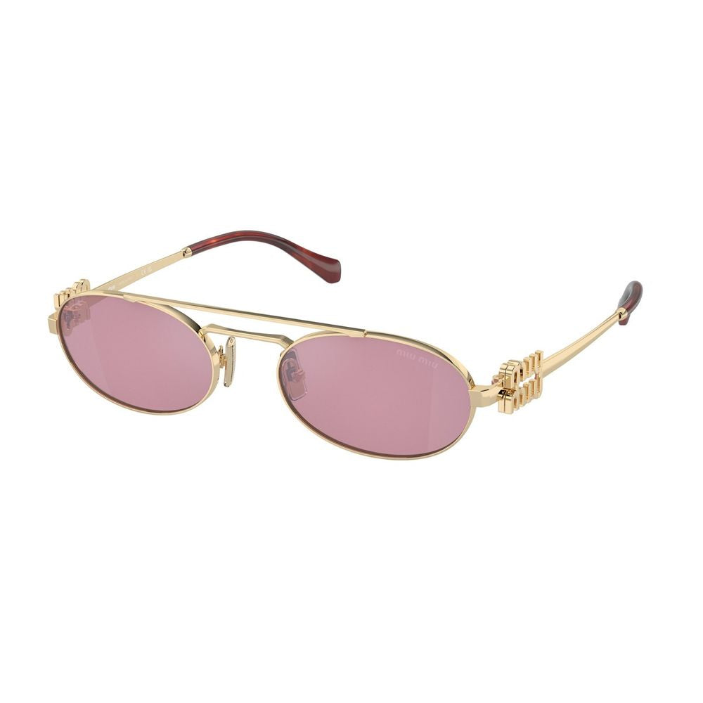 0Mu 54Zs Vintage Oval Gold Metal Sunglasses