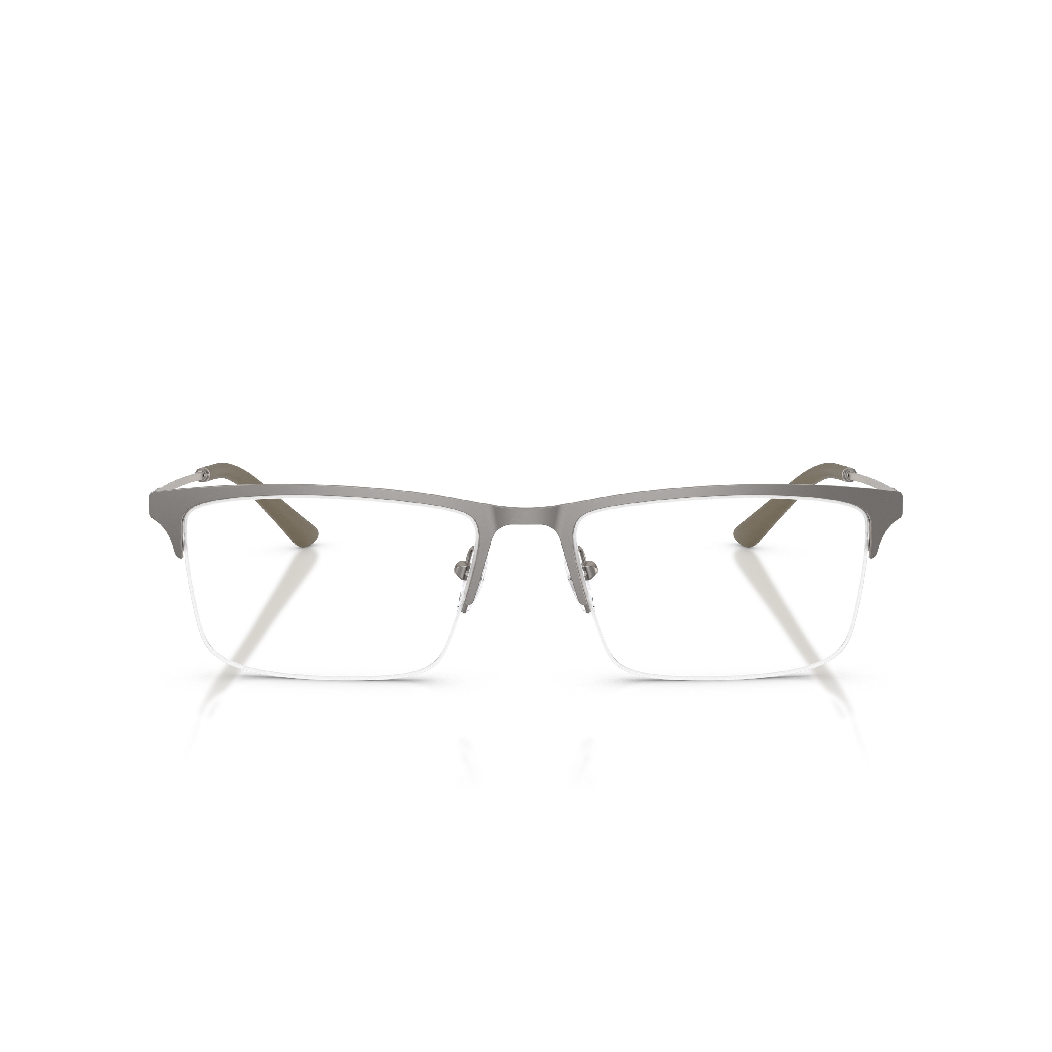 0ea1177 Semi-Rimless Grey Metal Frame Eyeglasses