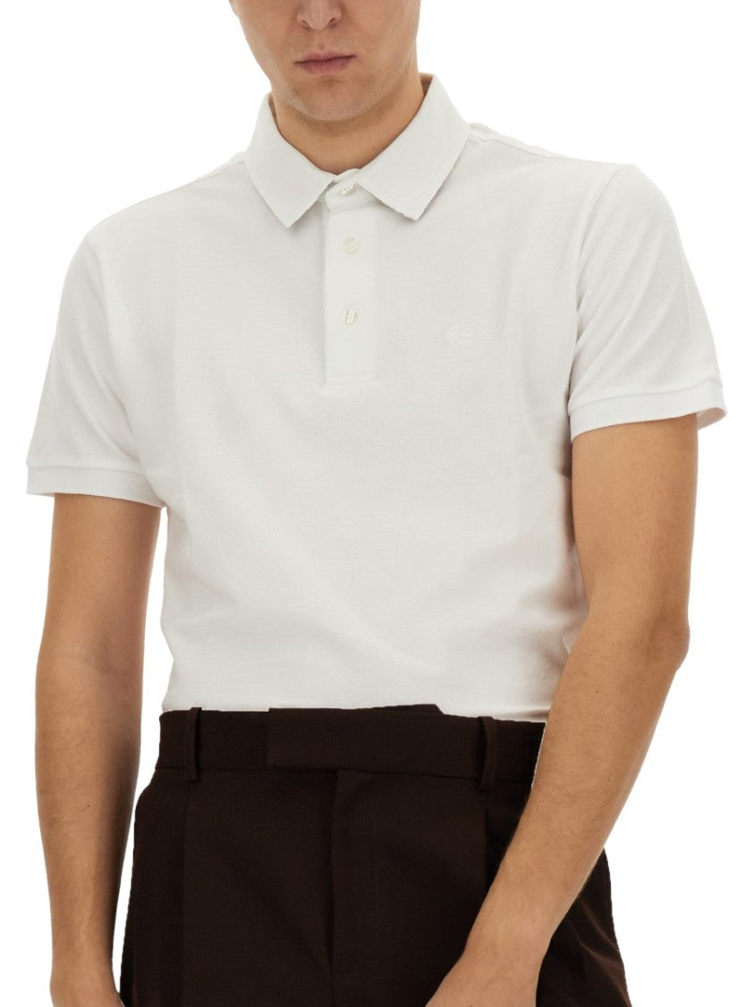 White Cotton Polo Shirt