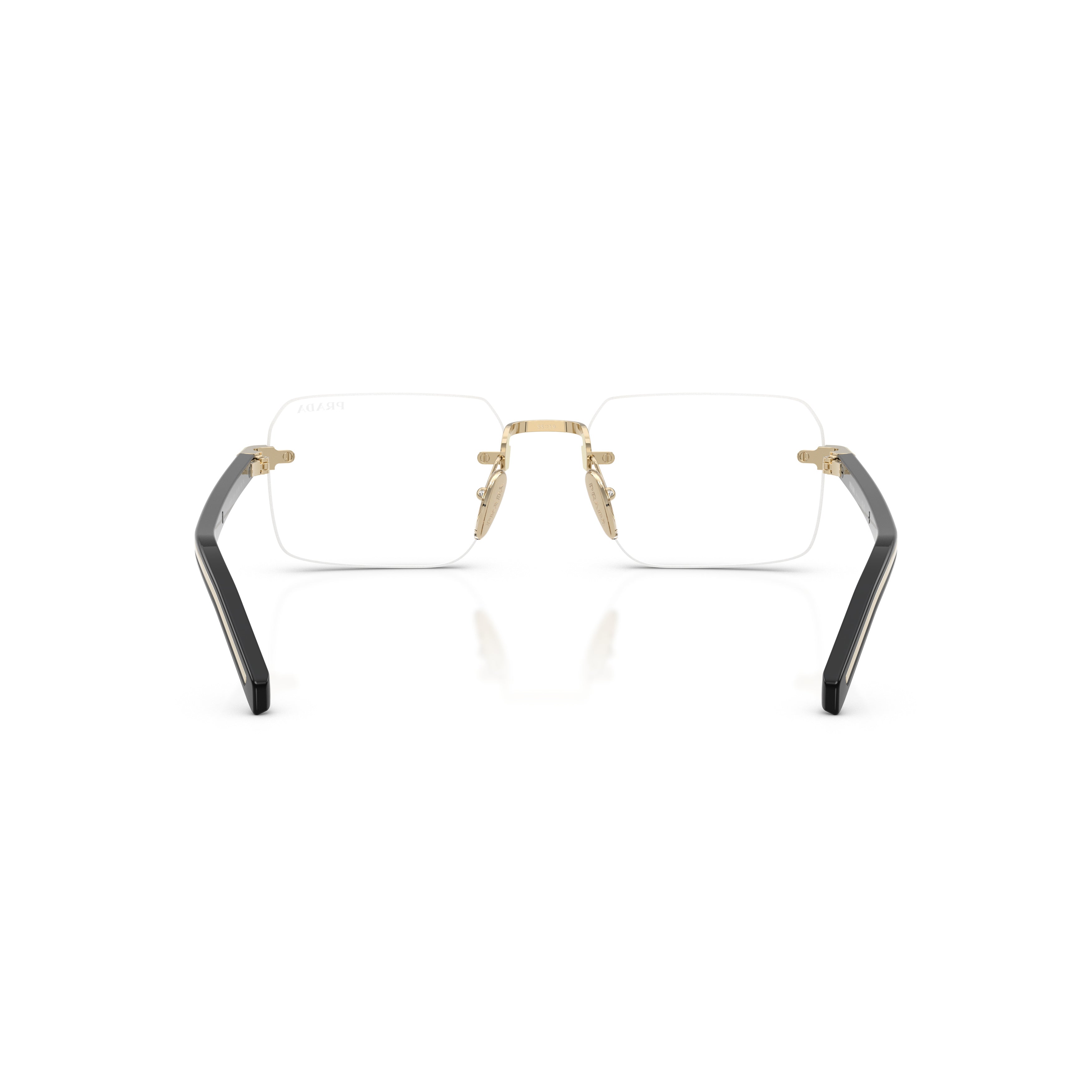 0pr D55s Rimless Rectangular Metal Eyeglasses