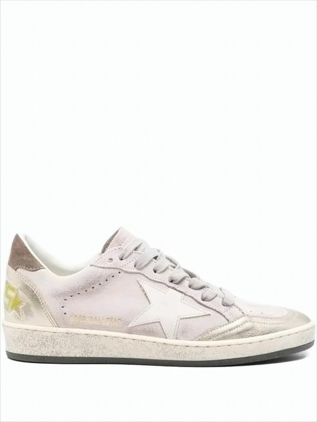 Distressed Suede Low-Top Sneakers with Star Emblem
