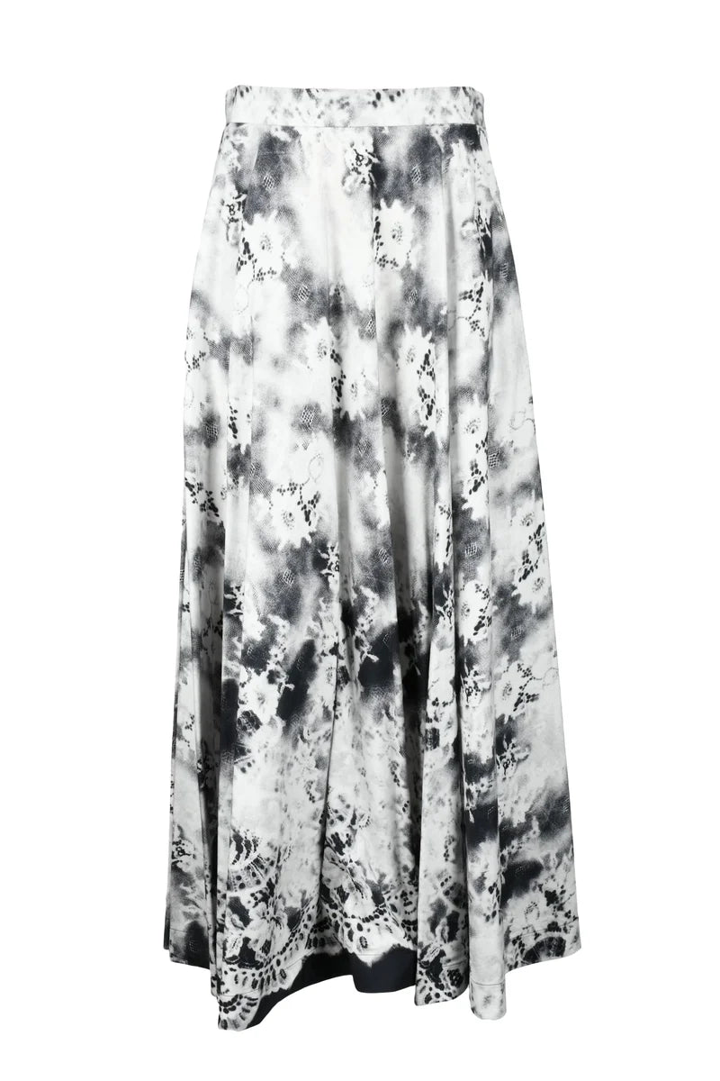 Long Skirt - White/Black