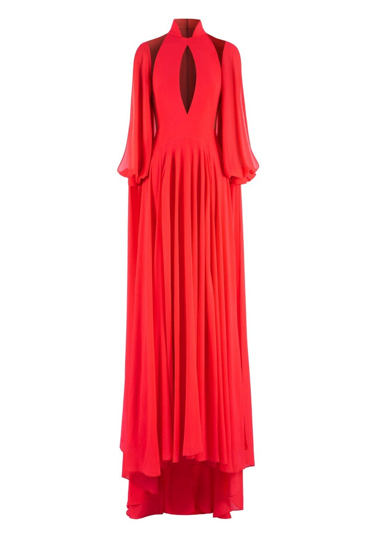 Crepe Georgette Long Dress