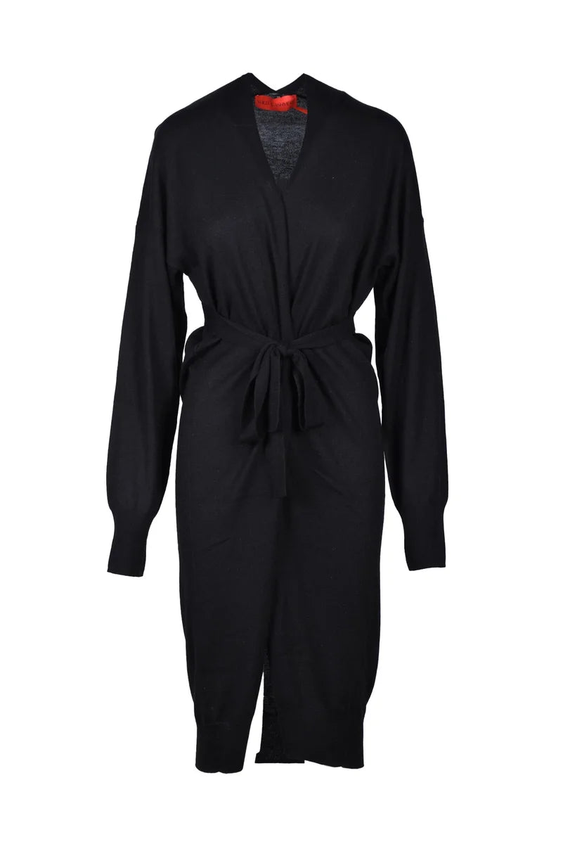 Long Cardigan Silk Cashmere - Black