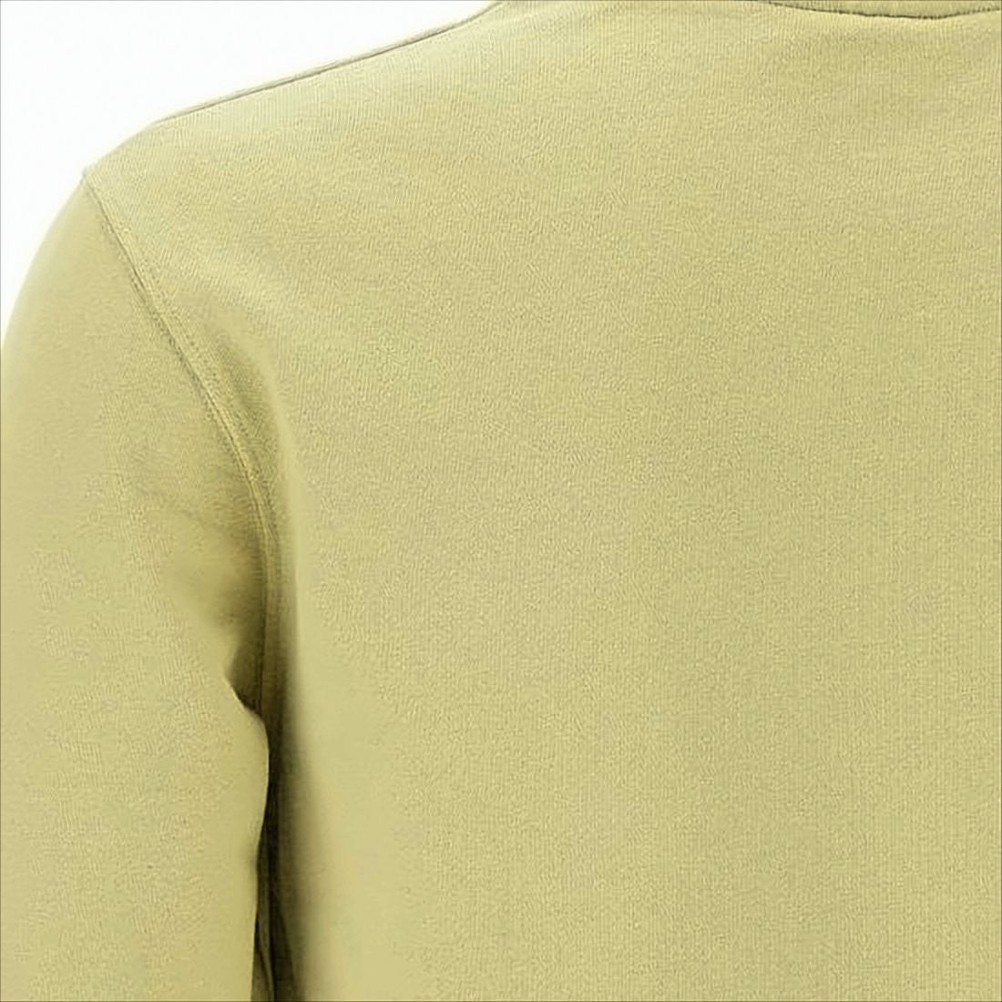 Long-Sleeve Crewneck Sweatshirt In Light Olive With Embroidered Fox Emblem