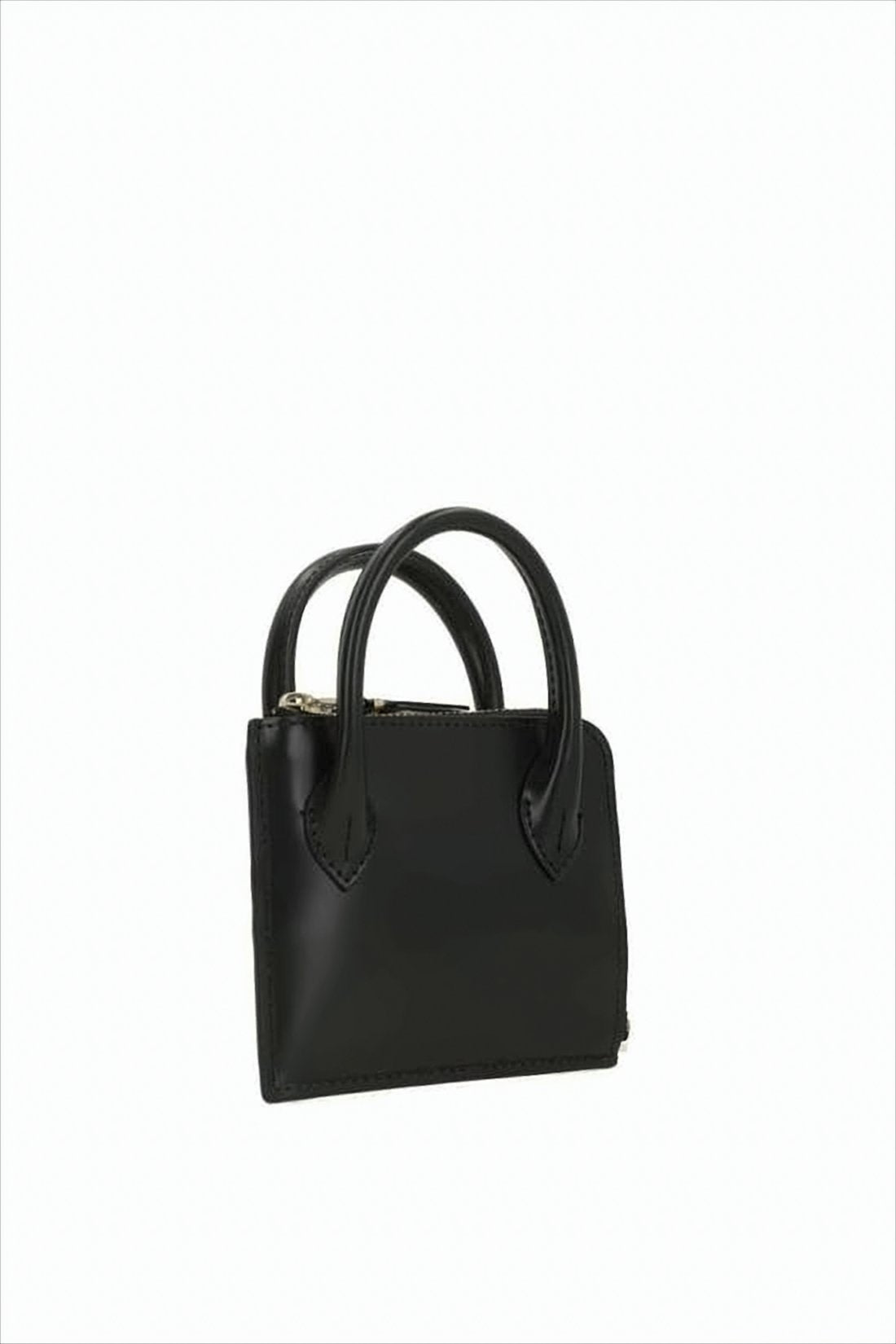 Compact Smooth Leather Cardholder with Zip Closure