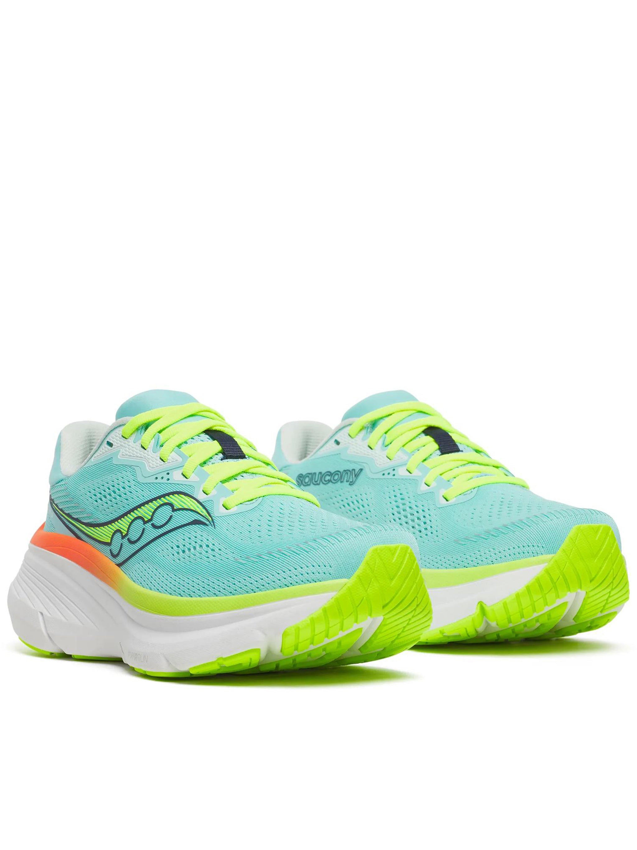 Breathable Mesh Athletic Sneakers with Neon Accents