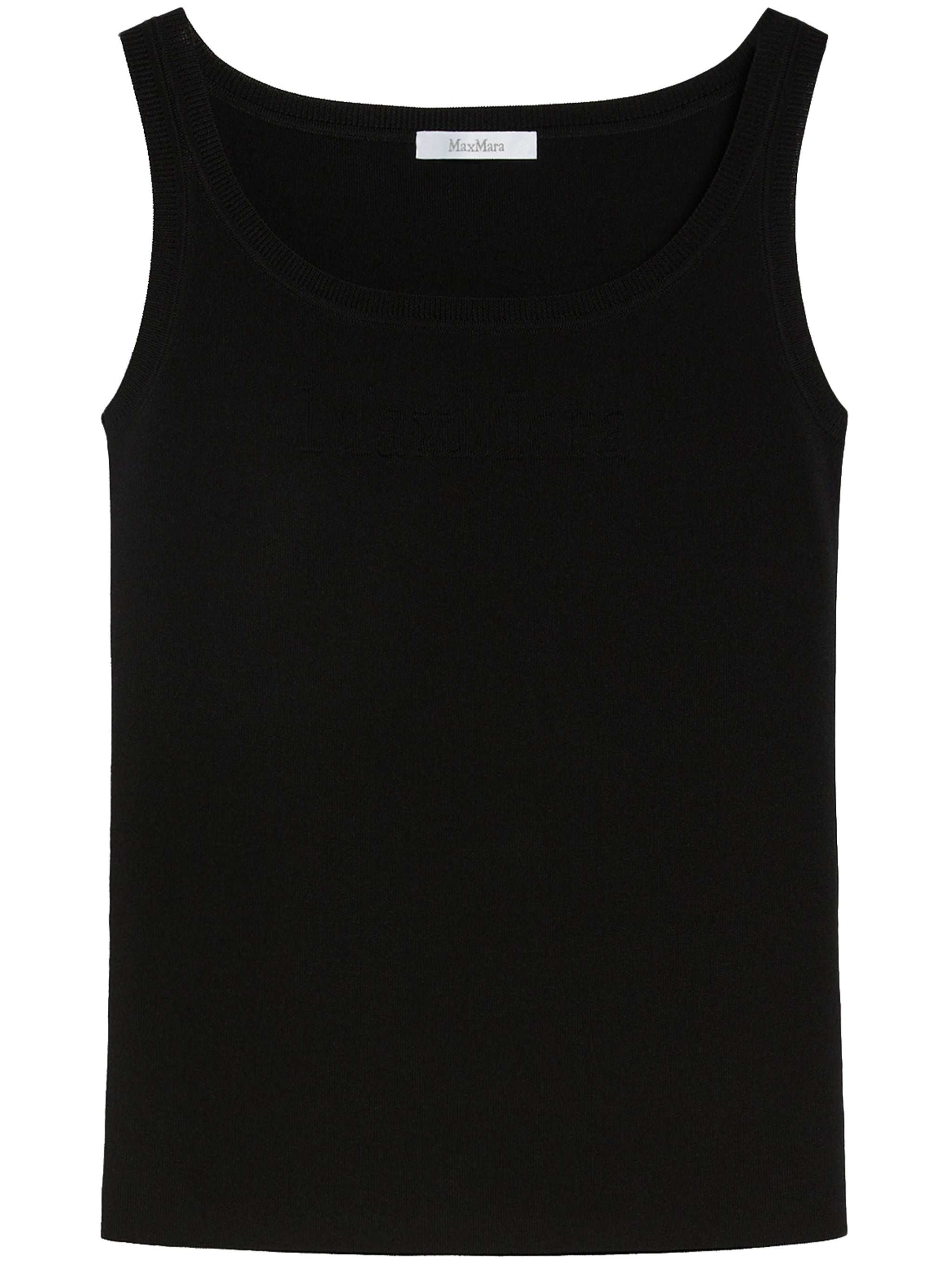 Black Pentola Fitted Sleeveless Viscose Top